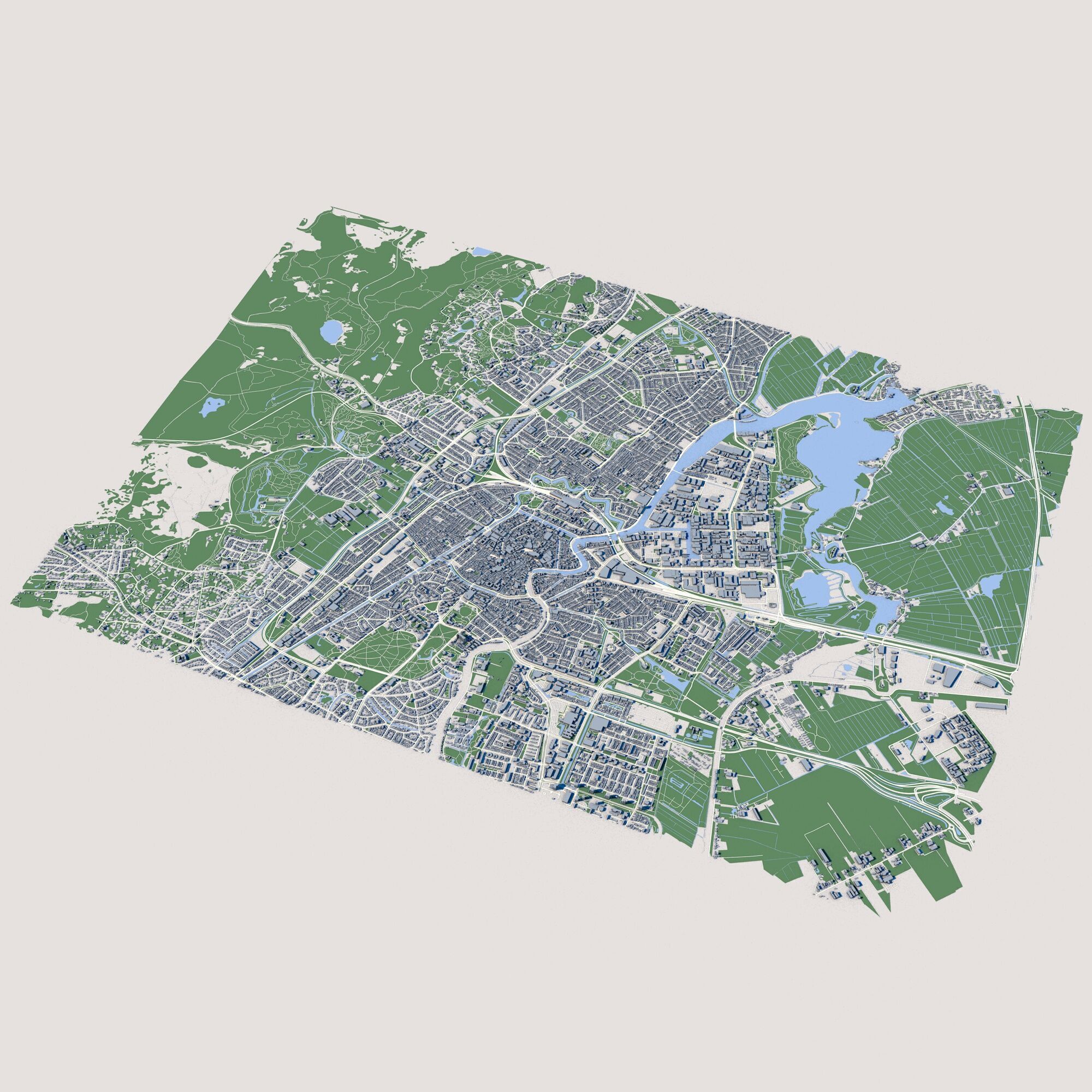 Haarlem City Netherlands 3D model_1