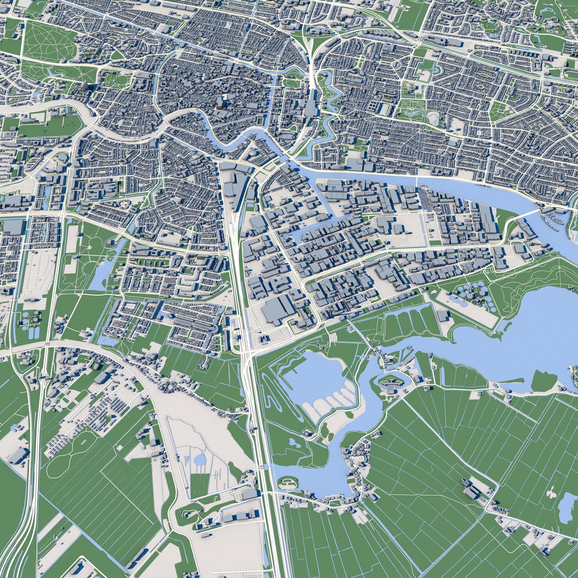 Haarlem City Netherlands 3D model_8