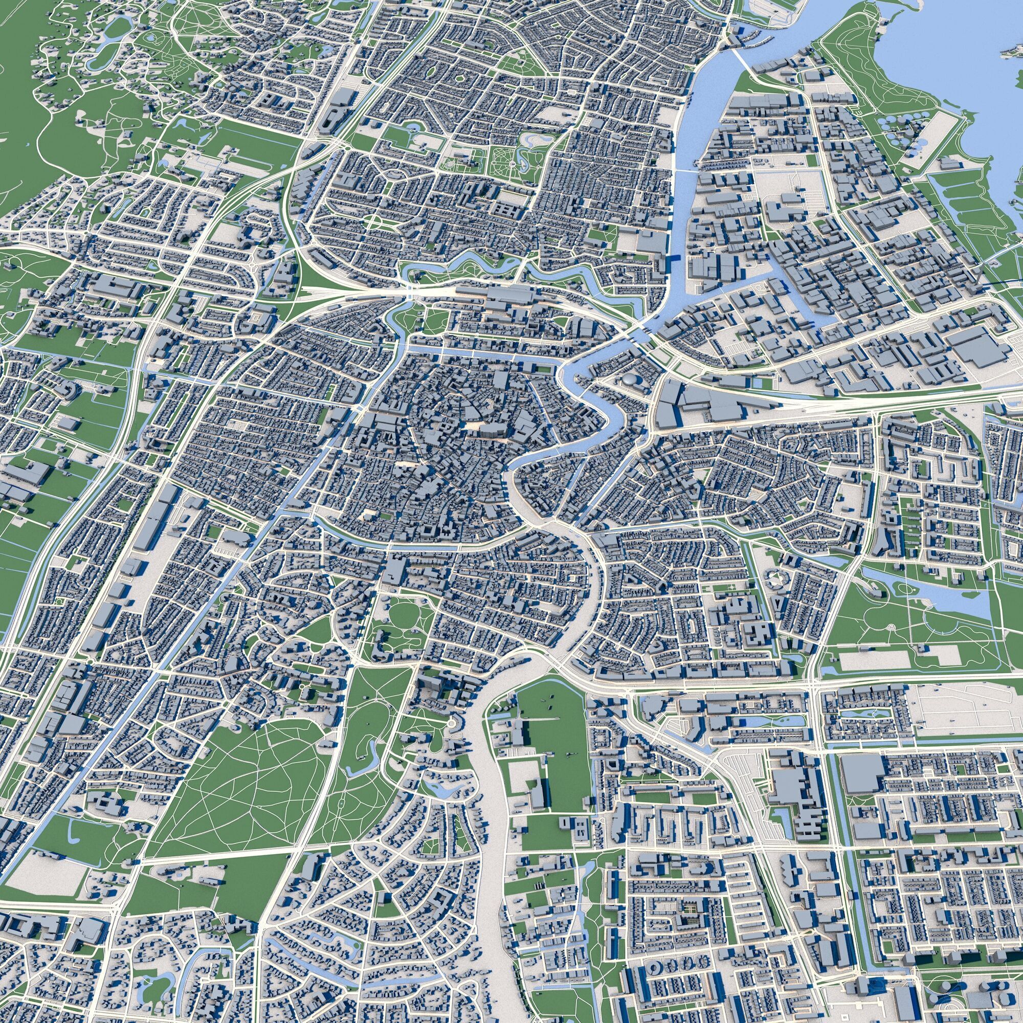 Haarlem City Netherlands 3D model_2