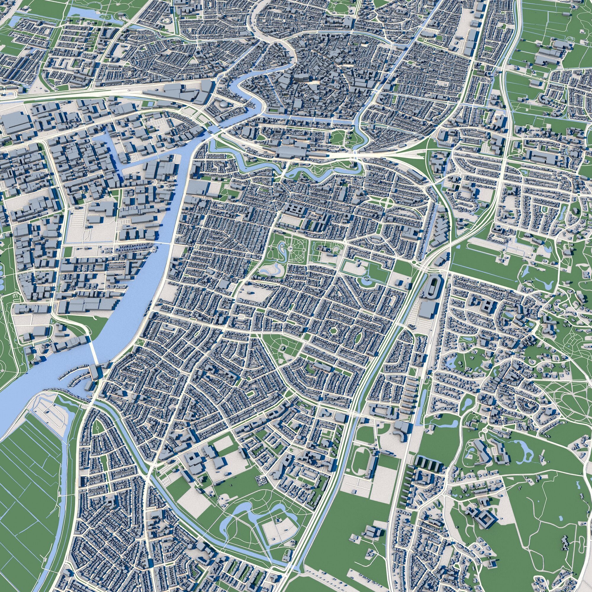 Haarlem City Netherlands 3D model_6