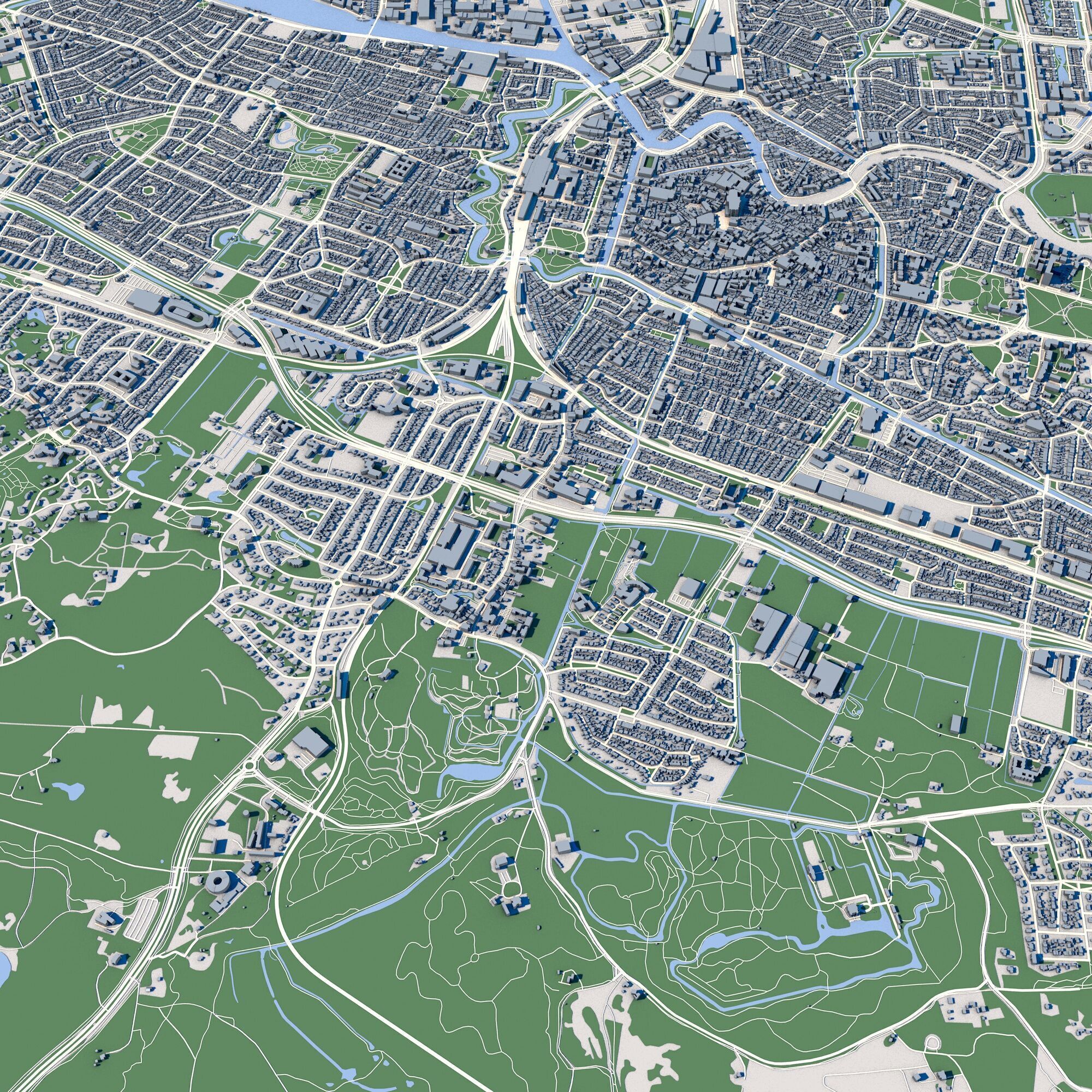 Haarlem City Netherlands 3D model_4