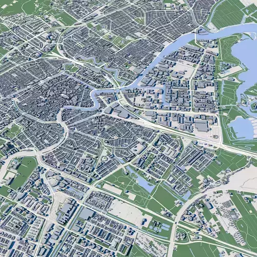 Haarlem City Netherlands 3D model