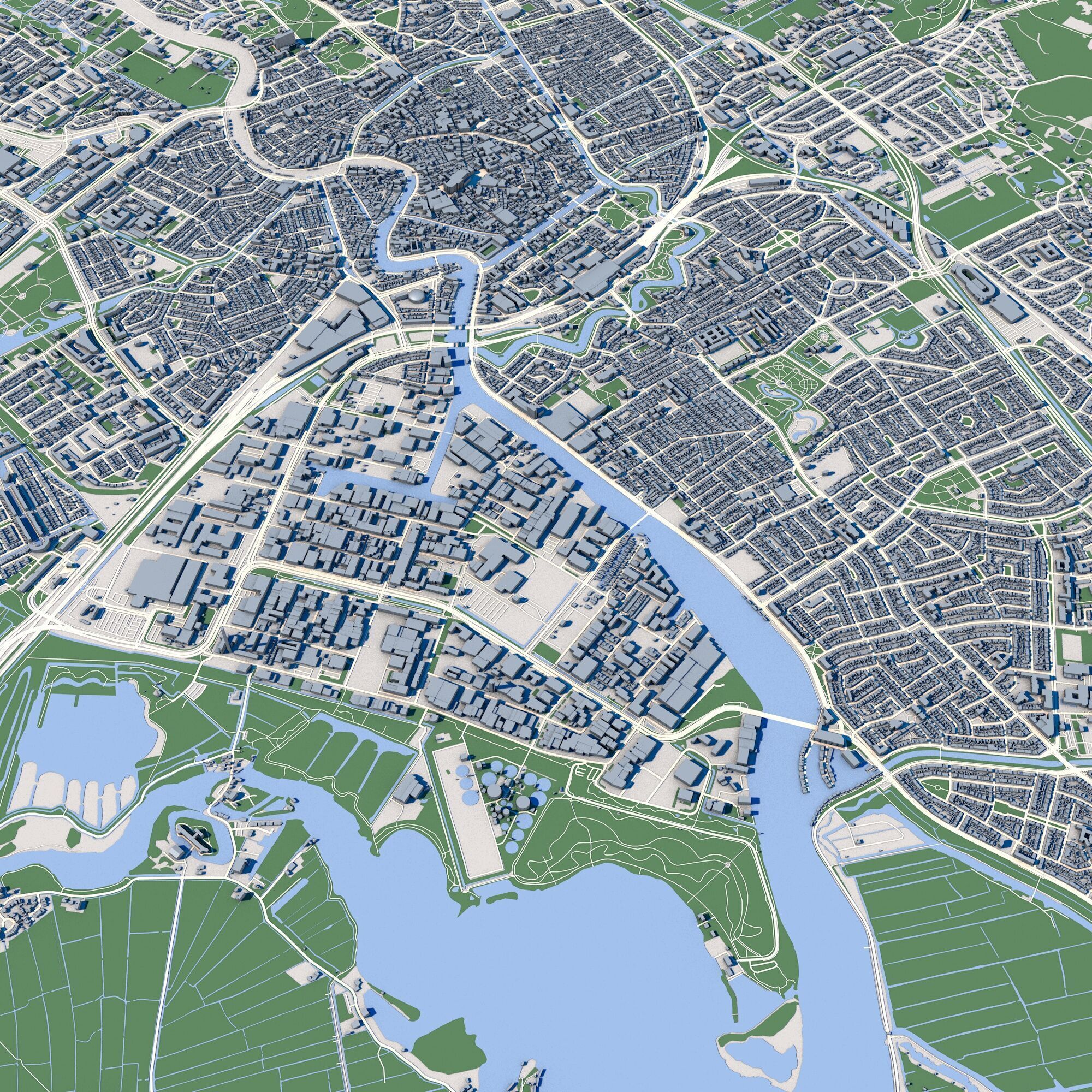 Haarlem City Netherlands 3D model_7