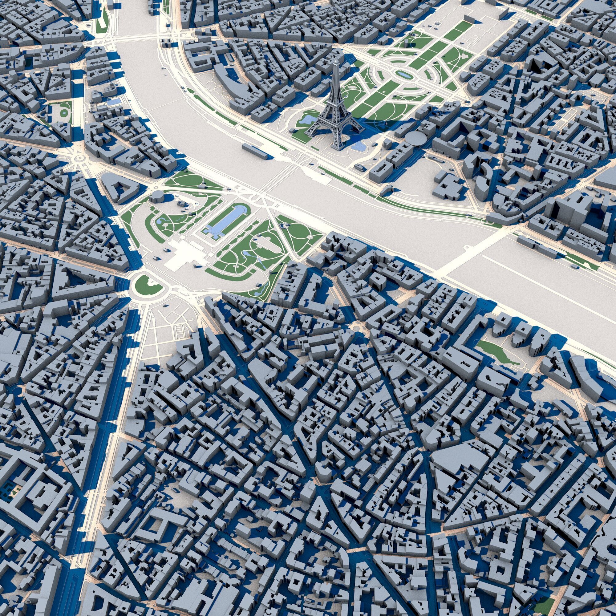 Cityscape Paris France 2 3D model_5