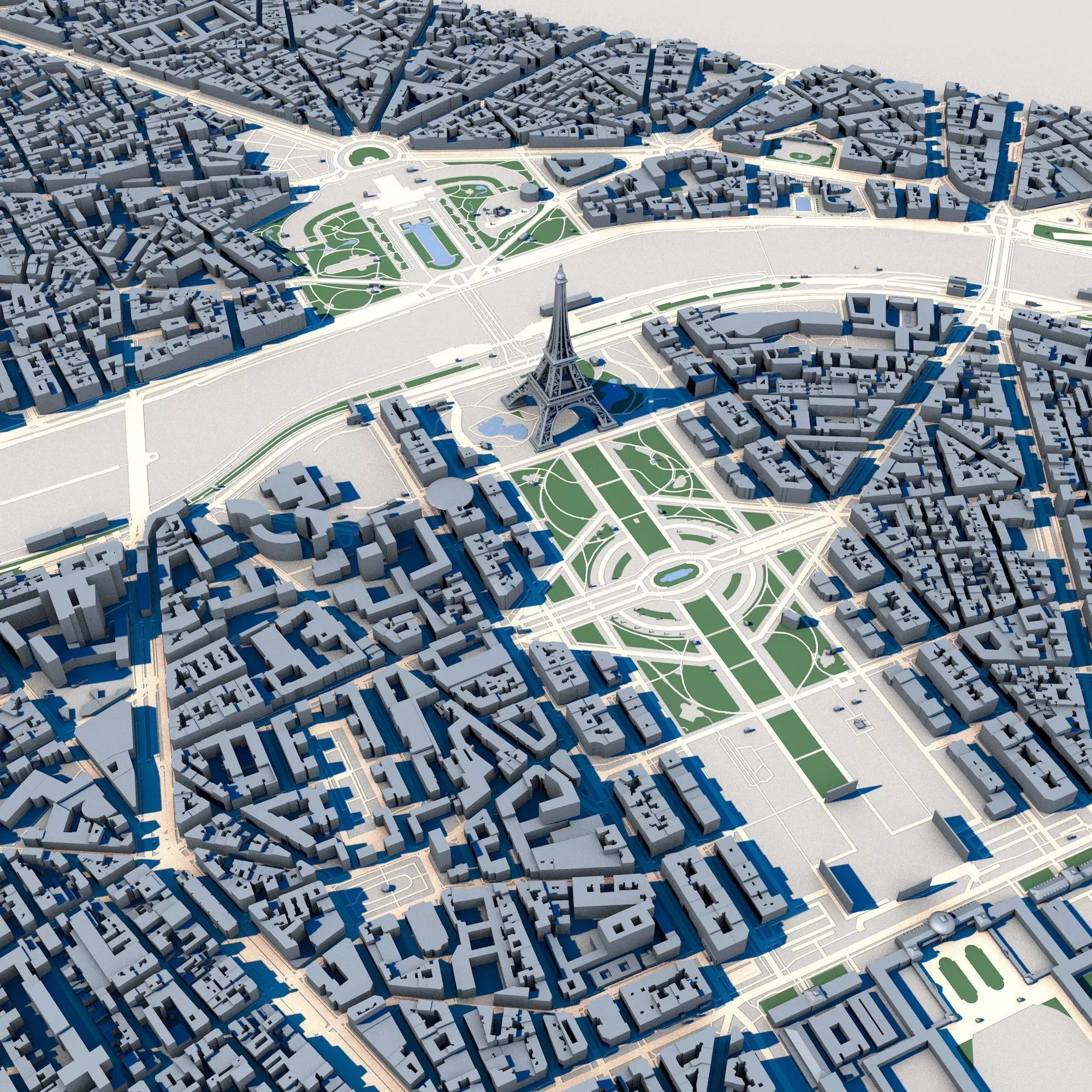 Cityscape Paris France 2 3D model_0