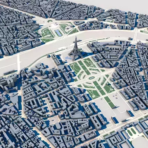 Cityscape Paris France 2 3D model