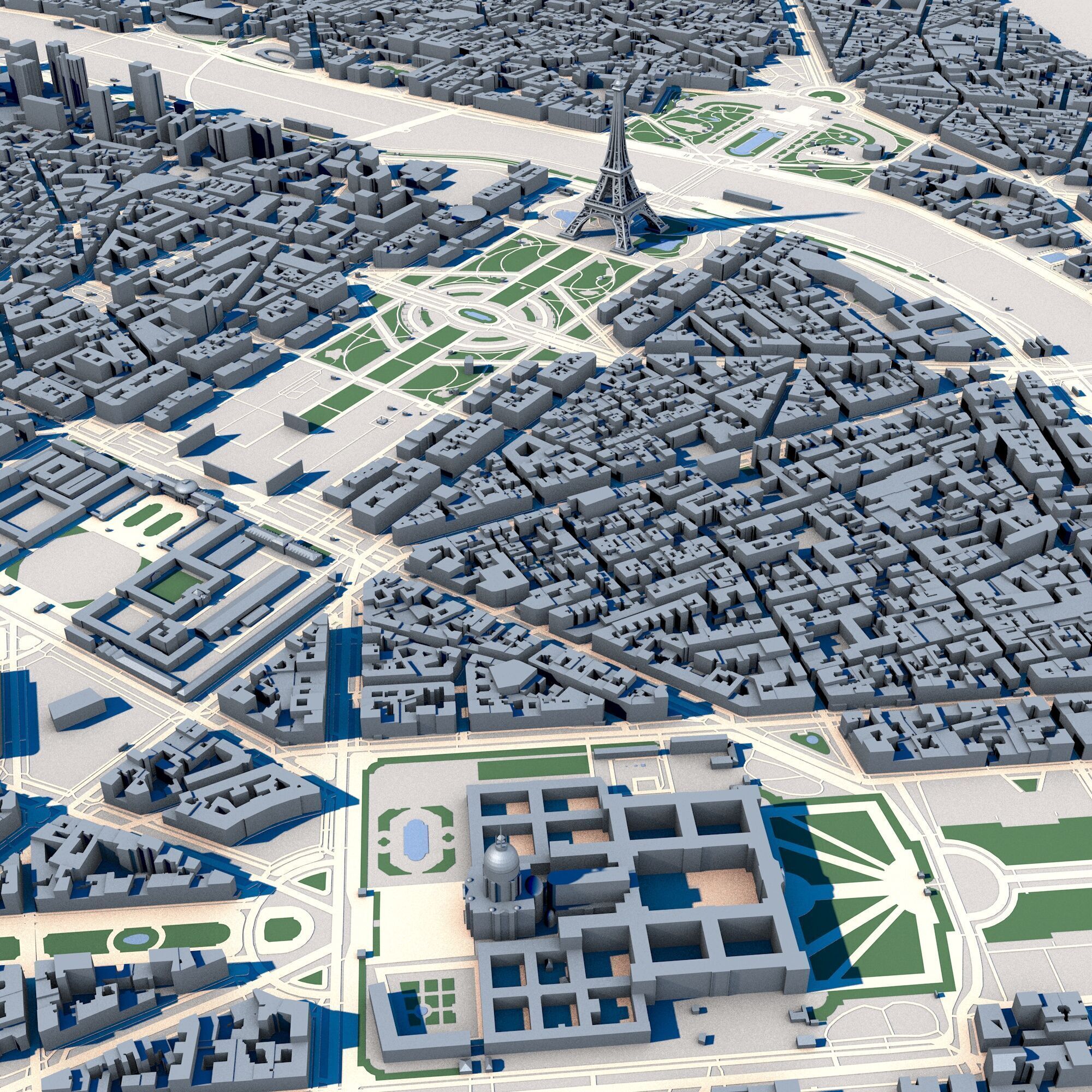Cityscape Paris France 2 3D model_3