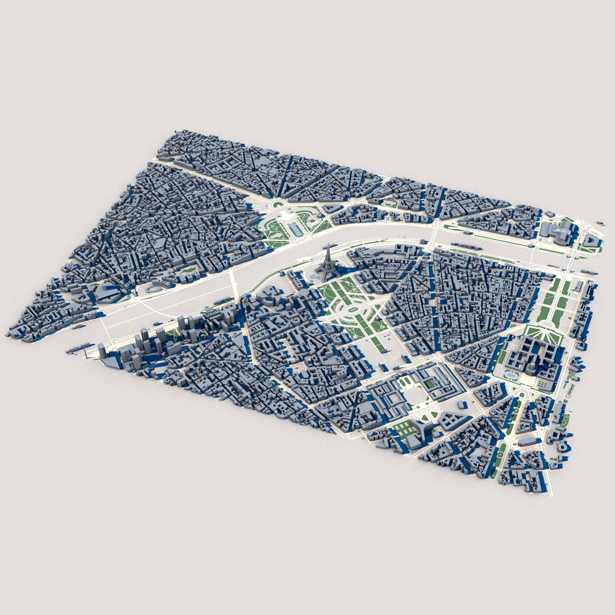 Cityscape Paris France 2 3D model_1