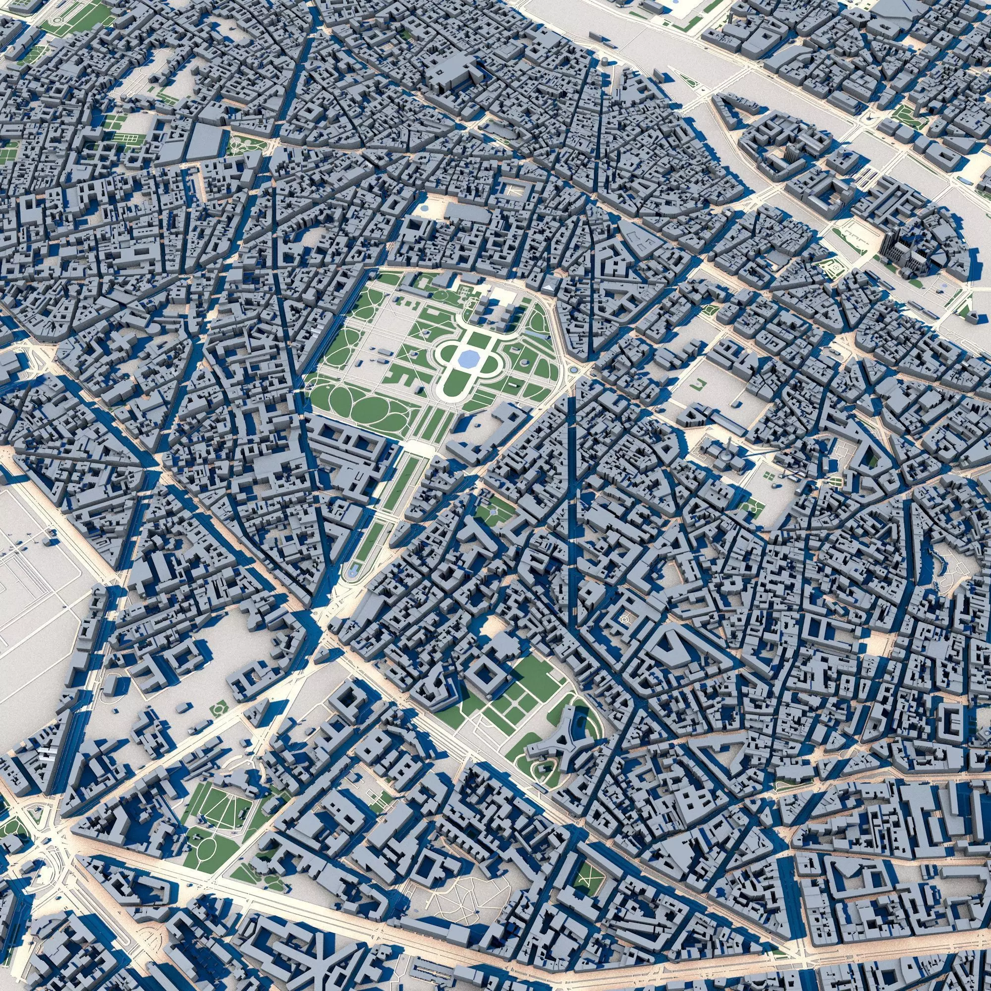 Cityscape Paris France 3D model_0
