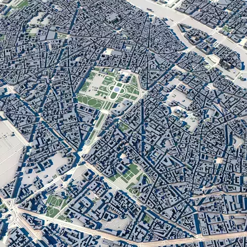 Cityscape Paris France 3D model