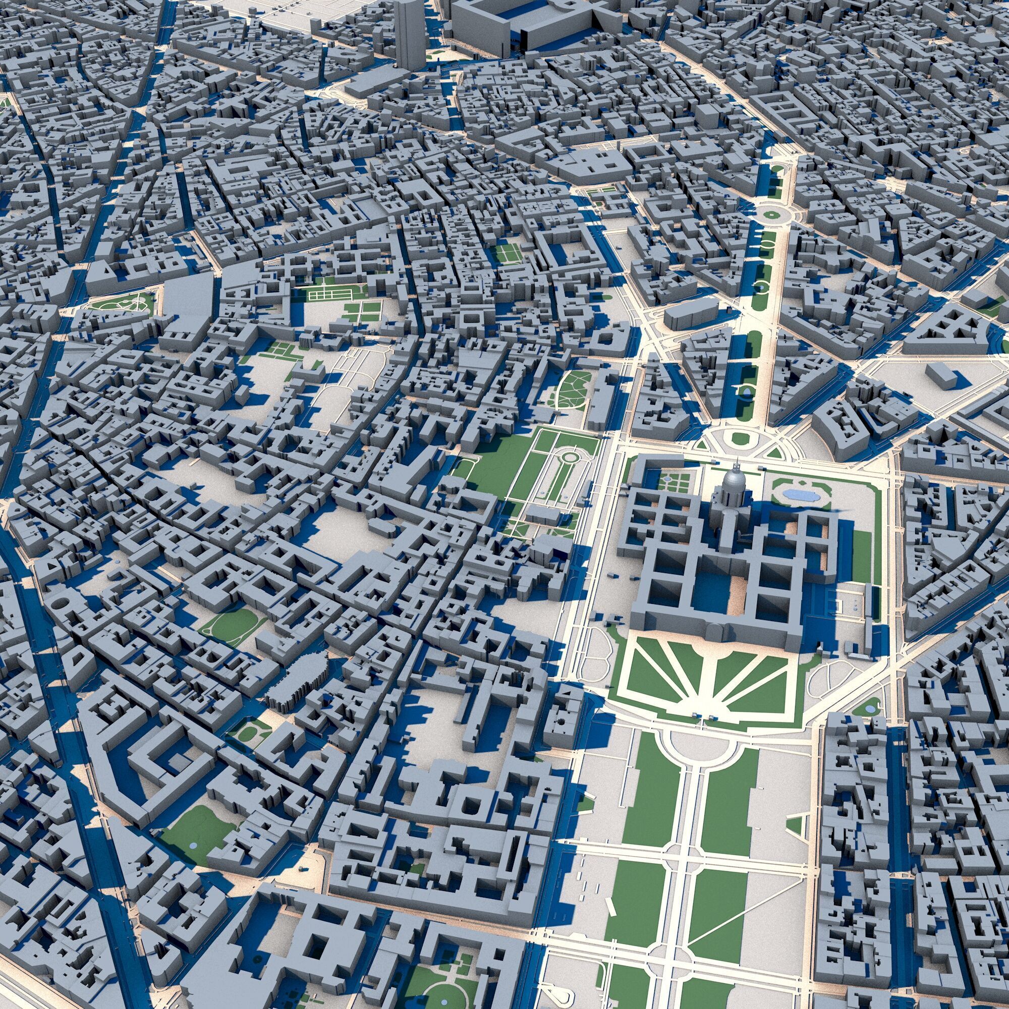 Cityscape Paris France 3D model_6