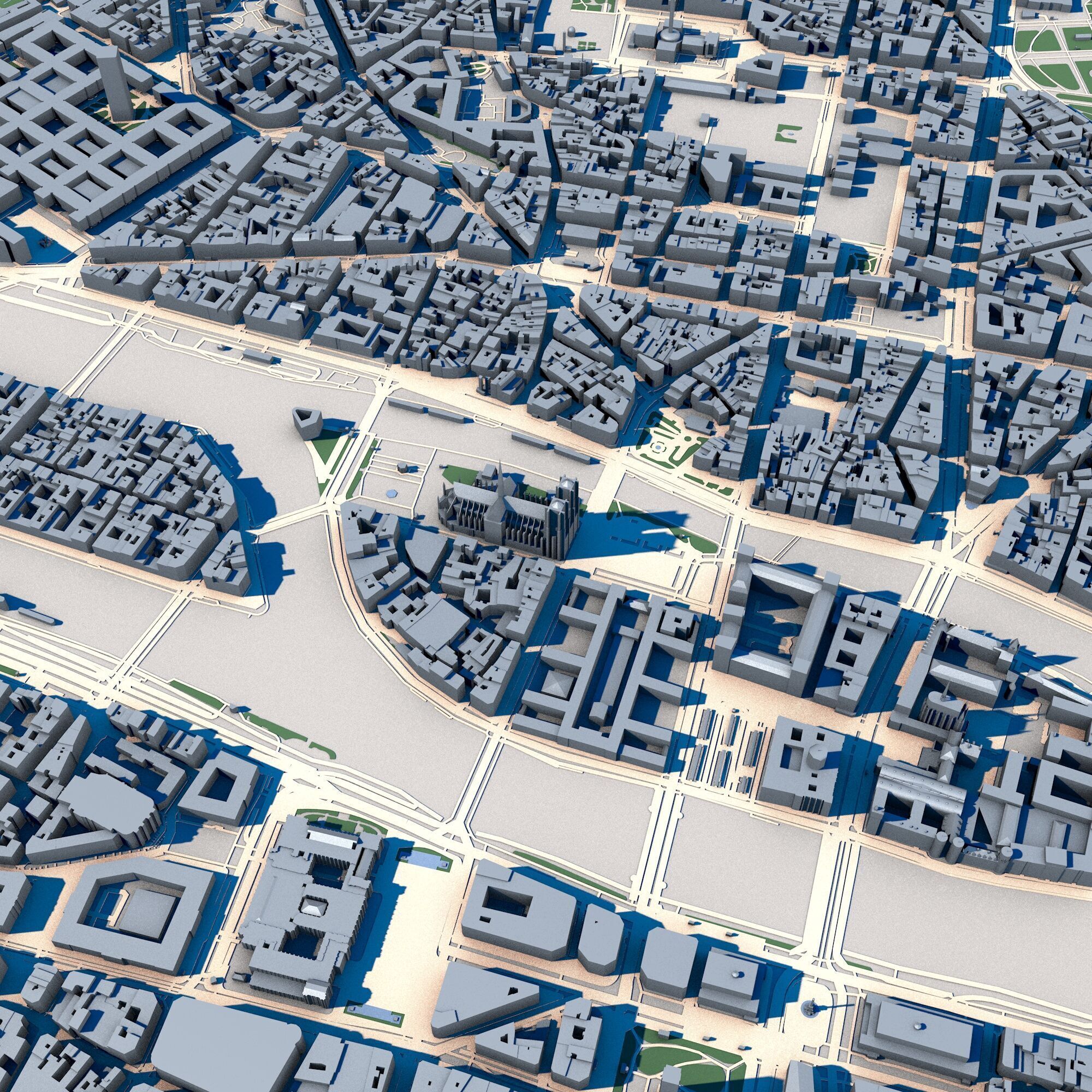 Cityscape Paris France 3D model_5