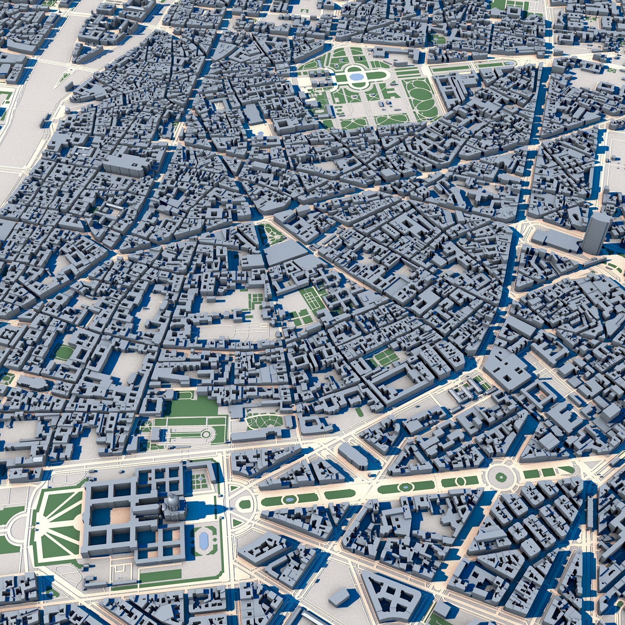 Cityscape Paris France 3D model_7