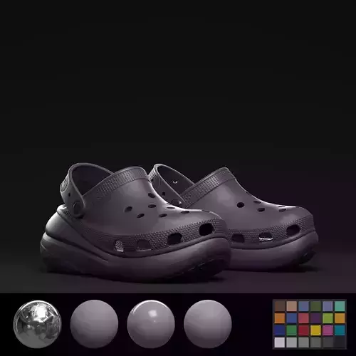 Crocs Classic Crush dark iris Low-poly 3D model