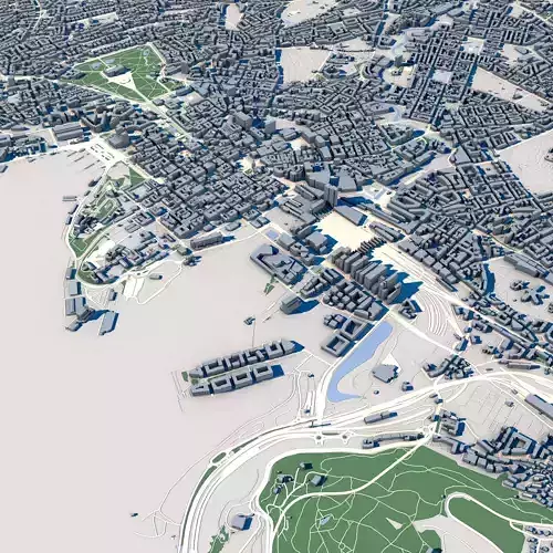 Cityscape Oslo Norway 3D model
