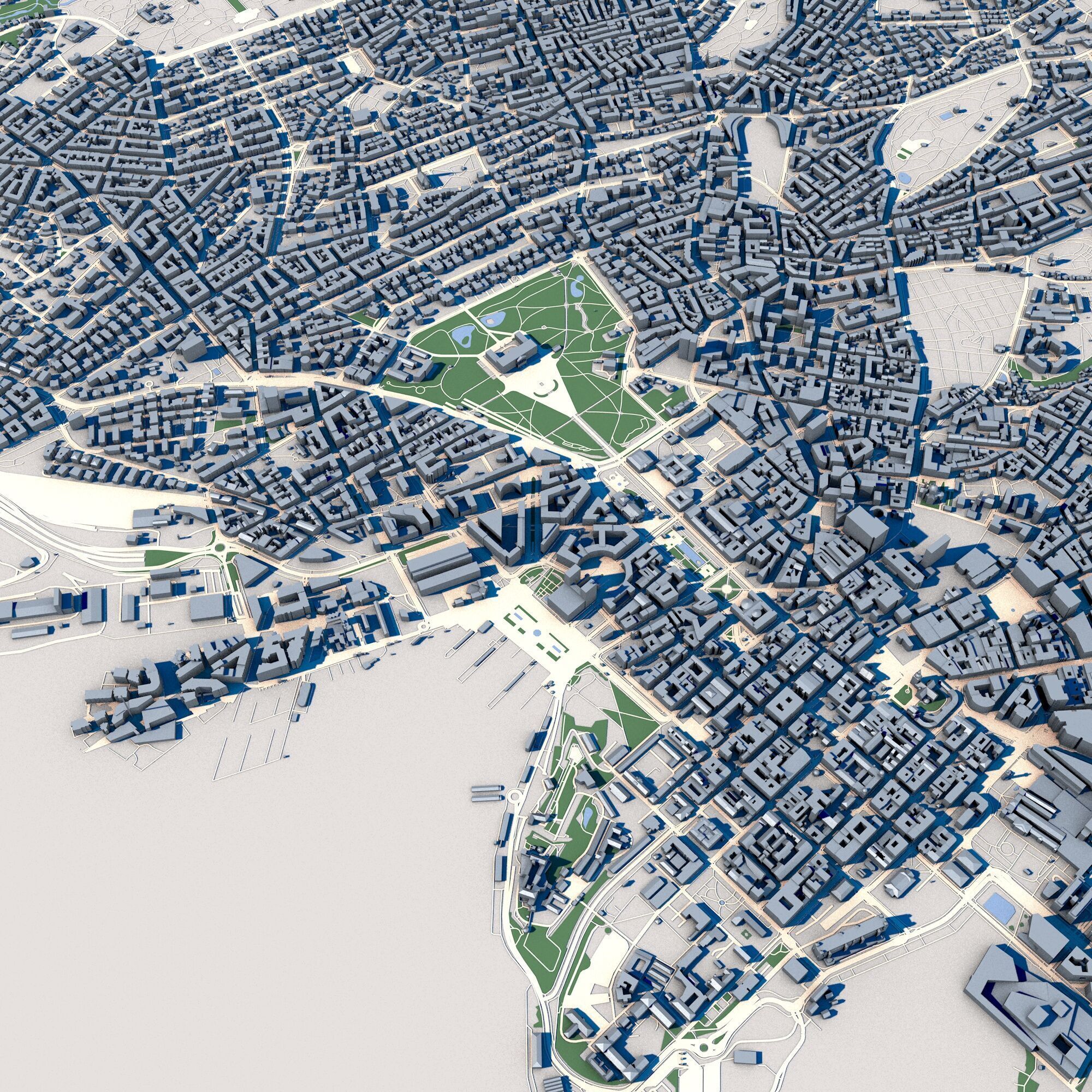 Cityscape Oslo Norway 3D model_4
