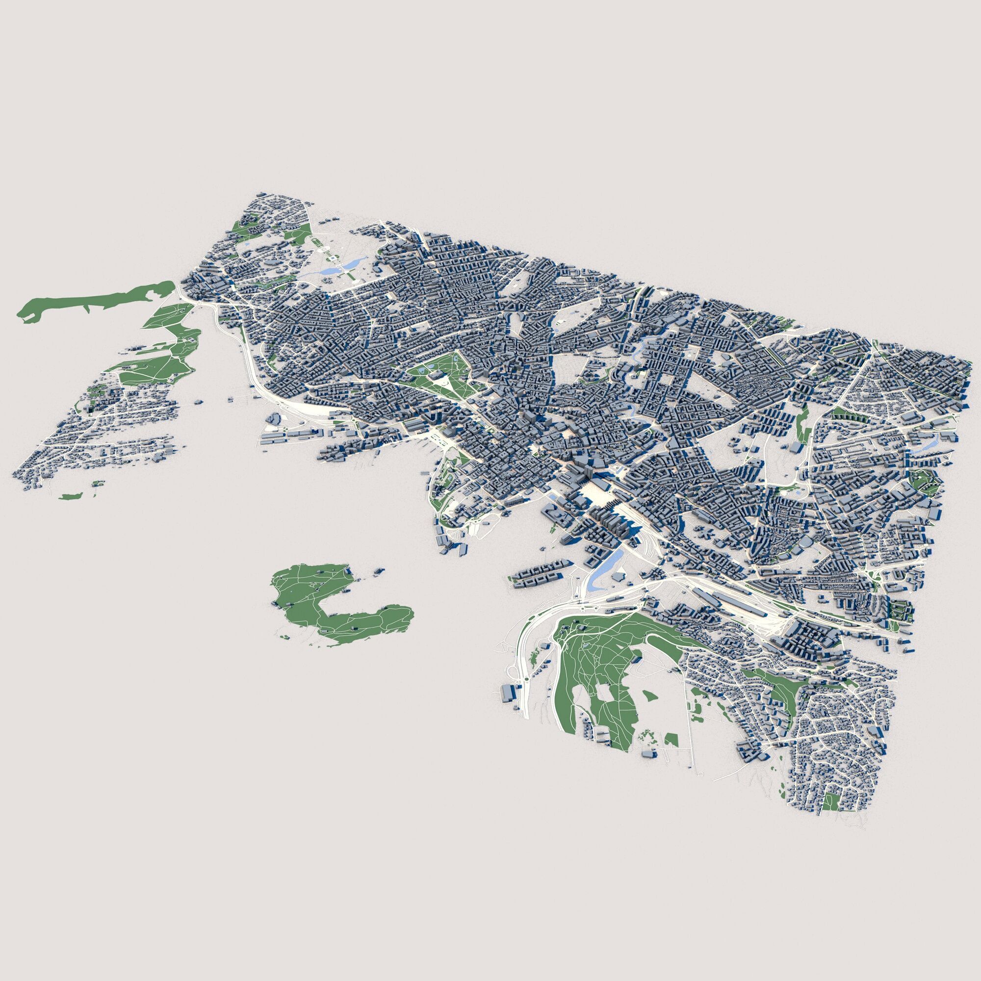 Cityscape Oslo Norway 3D model_1