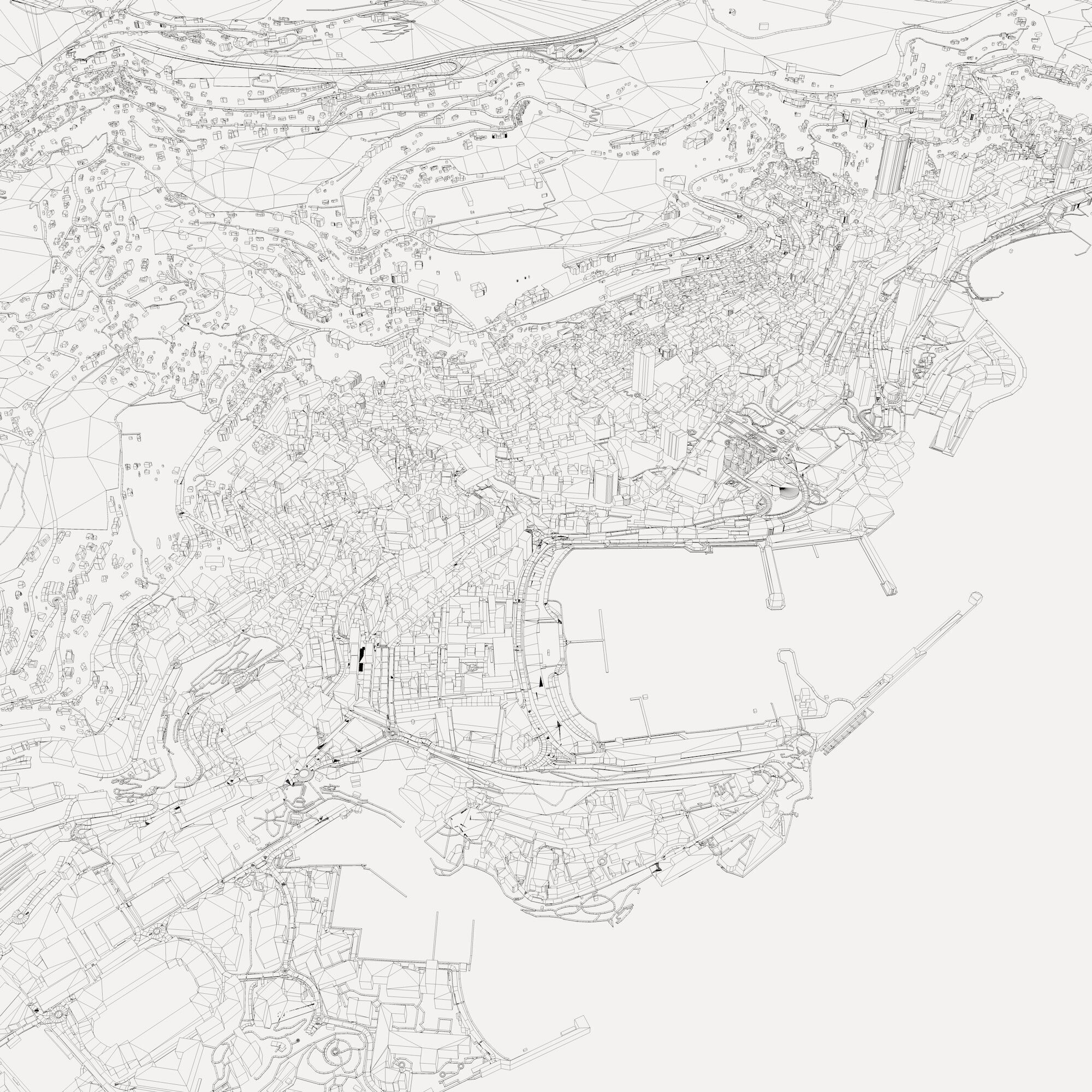Cityscape Monte Carlo Monaco 3D model_9