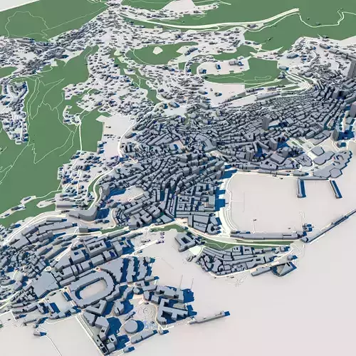 Cityscape Monte Carlo Monaco 3D model