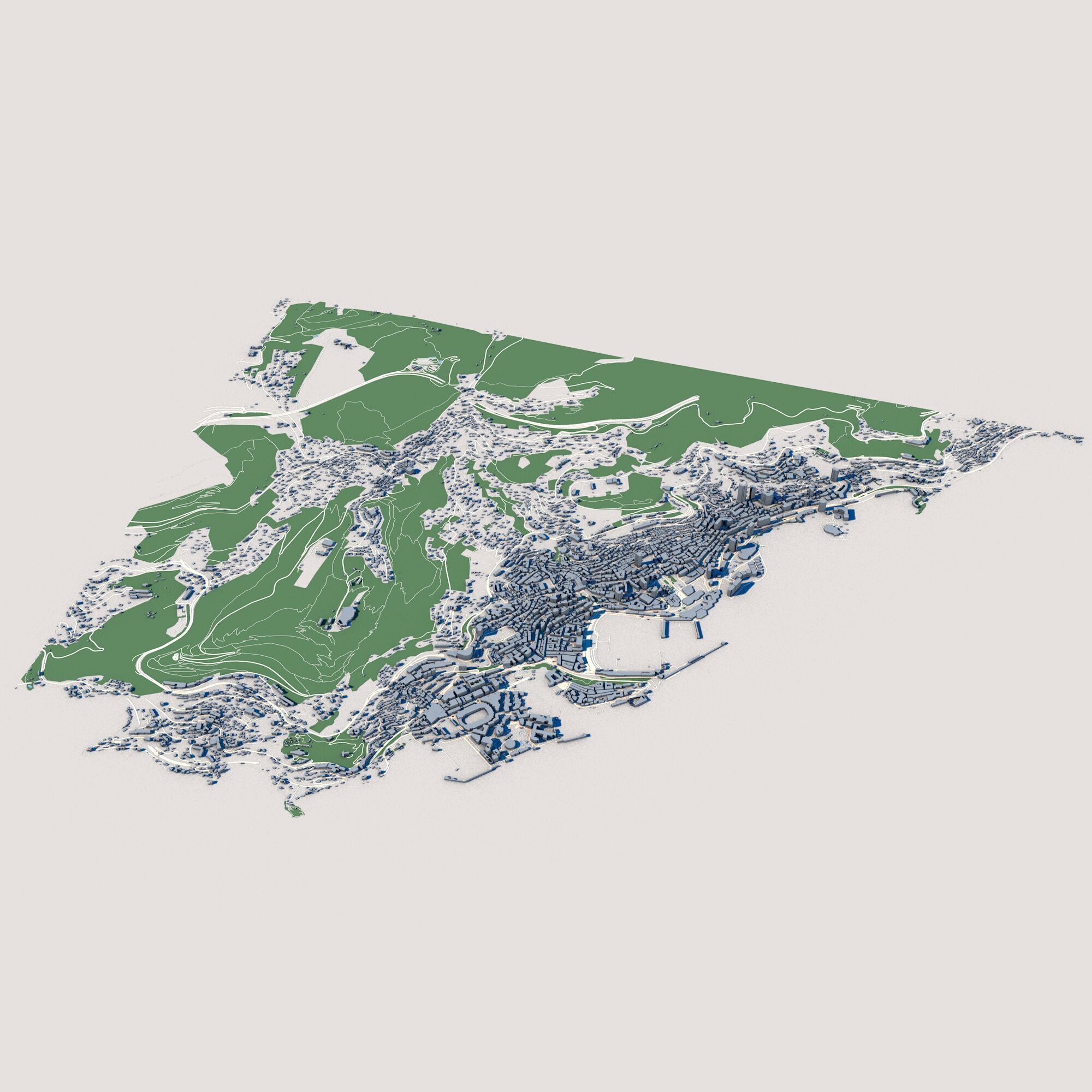 Cityscape Monte Carlo Monaco 3D model_1