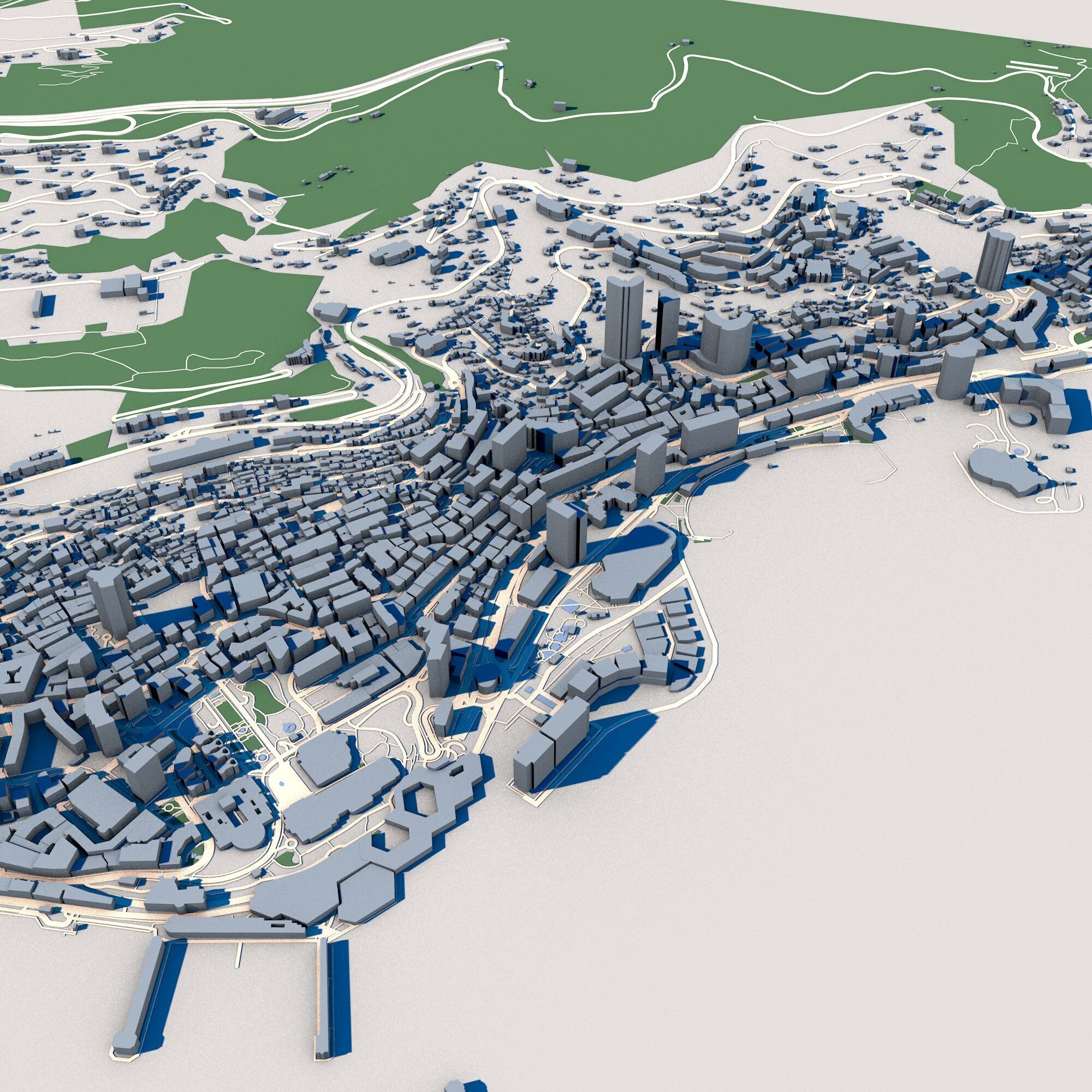 Cityscape Monte Carlo Monaco 3D model_2