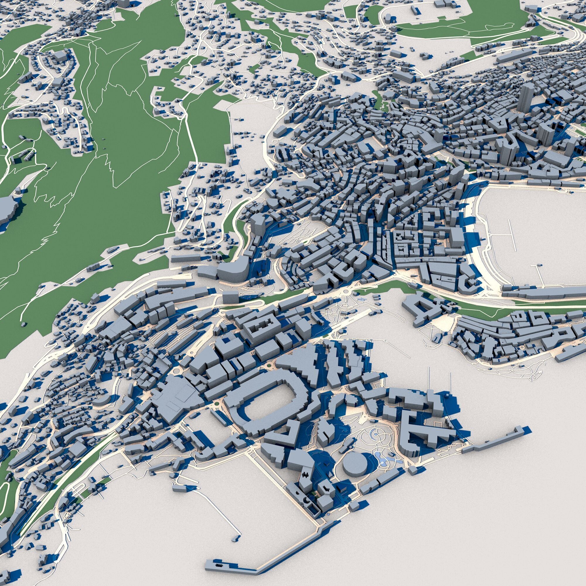 Cityscape Monte Carlo Monaco 3D model_3