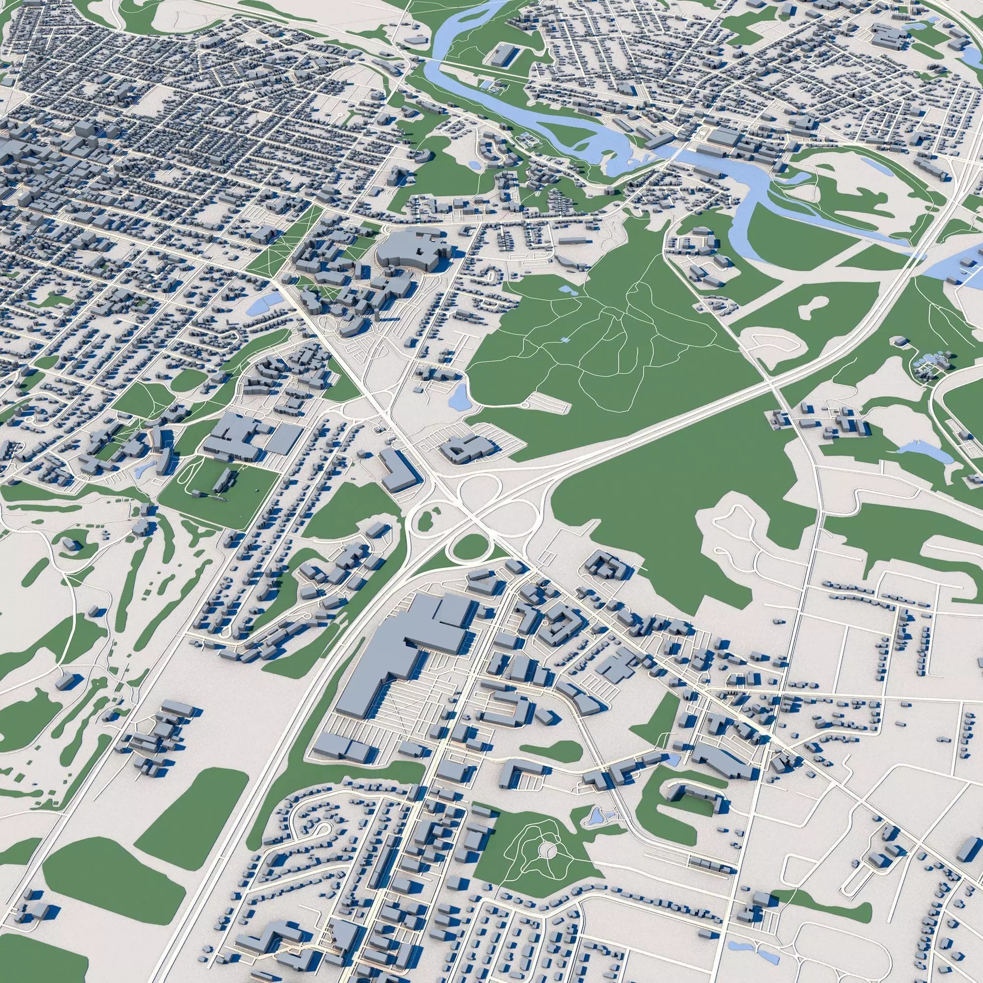 Cityscape Burlington Vermont USA 3D model_0