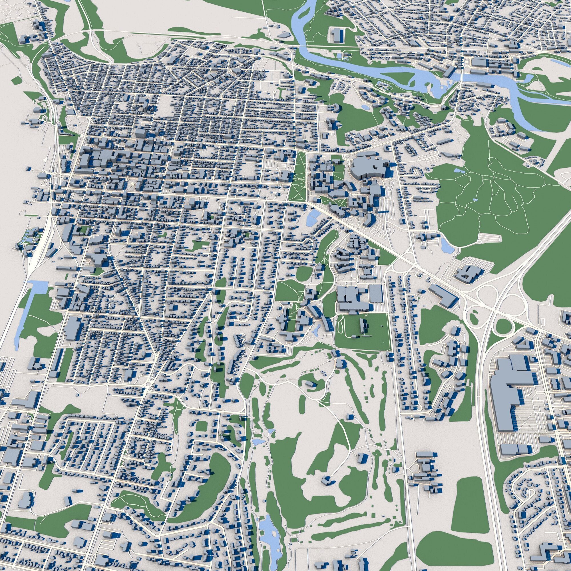 Cityscape Burlington Vermont USA 3D model_3