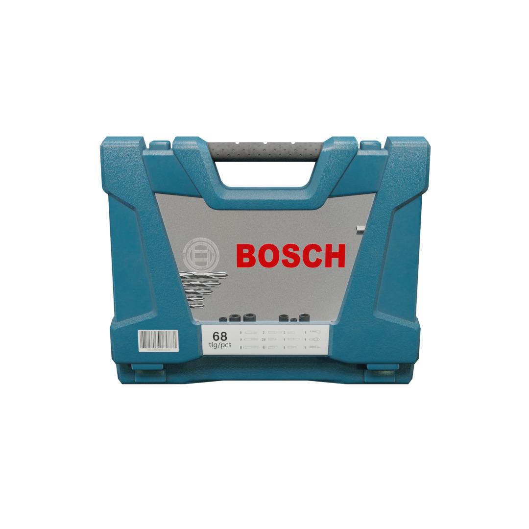 Realistic Bosch Drill Bit Set Drill with PBR Texture Low-poly 3D model_6