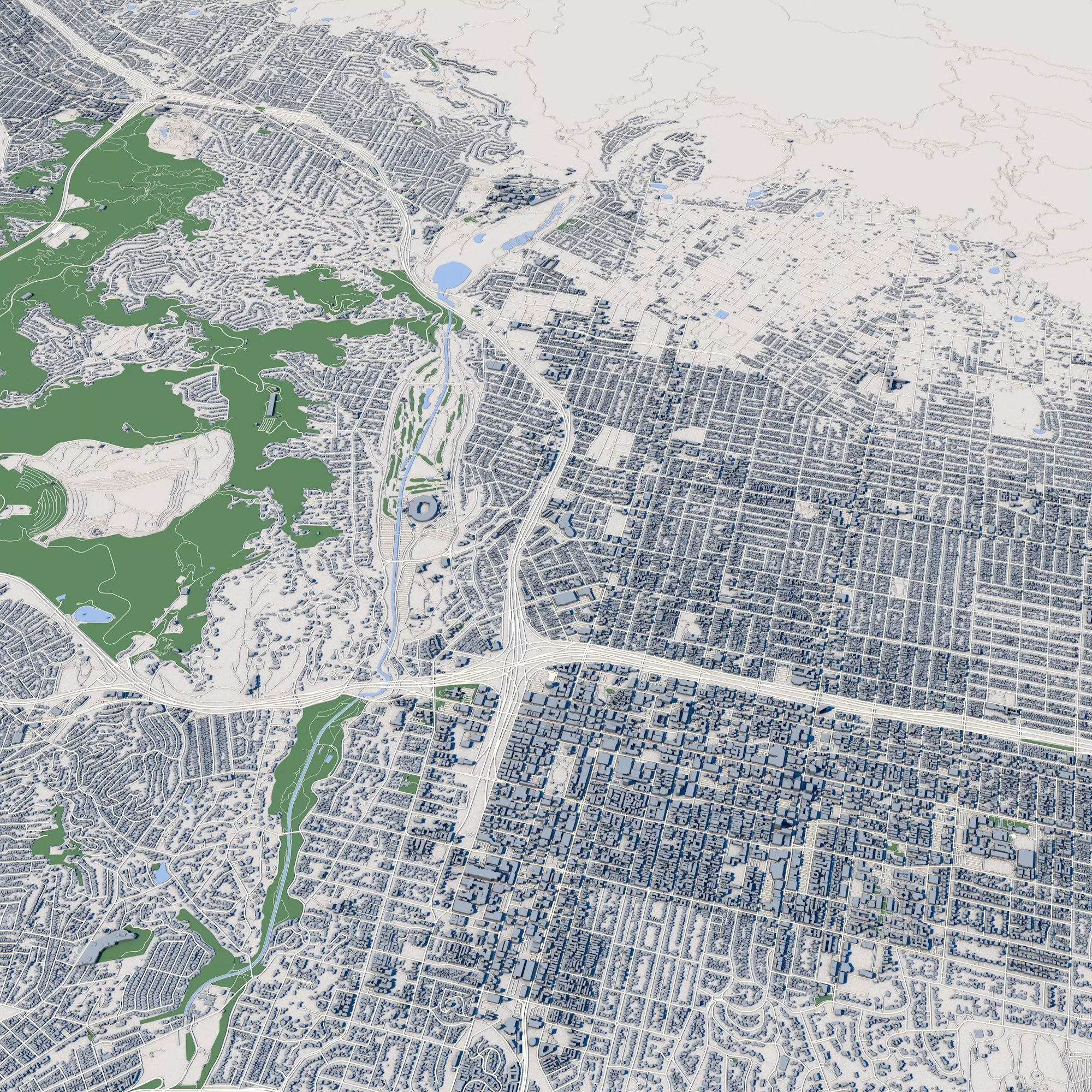 Cityscape Altadena Los Angeles County California United States 3D model_0