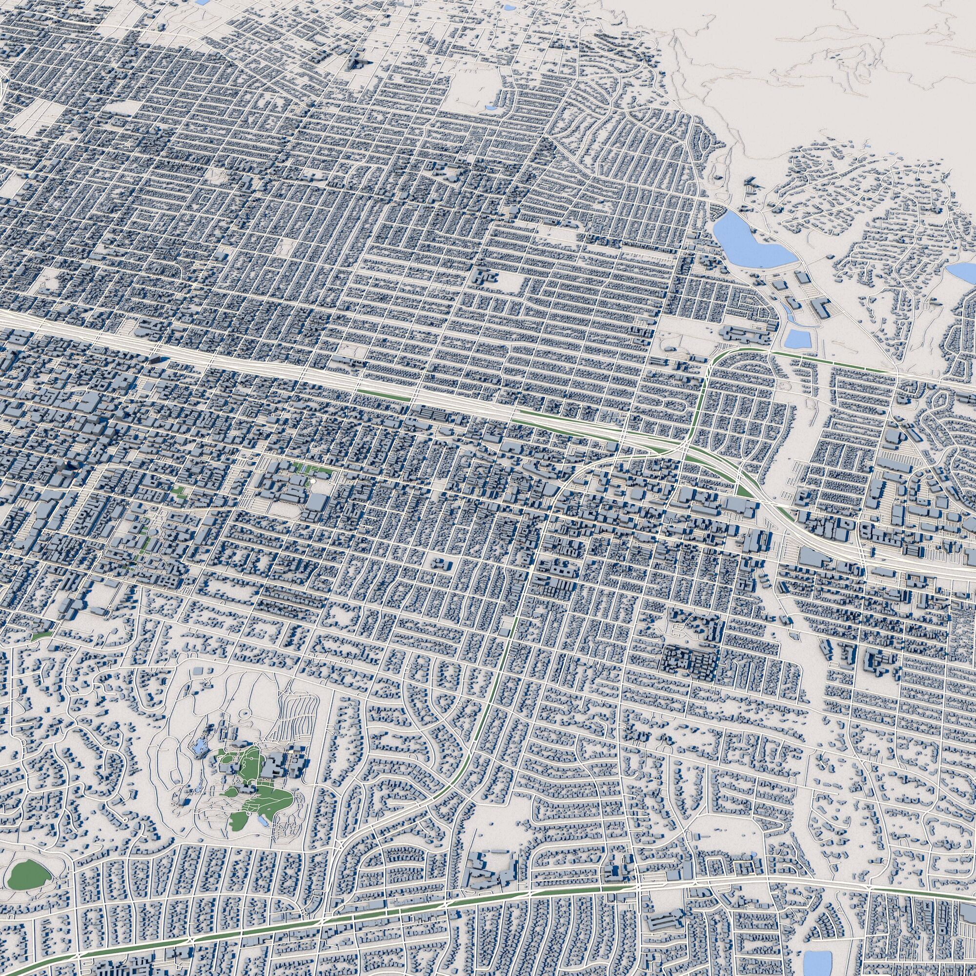 Cityscape Altadena Los Angeles County California United States 3D model_4