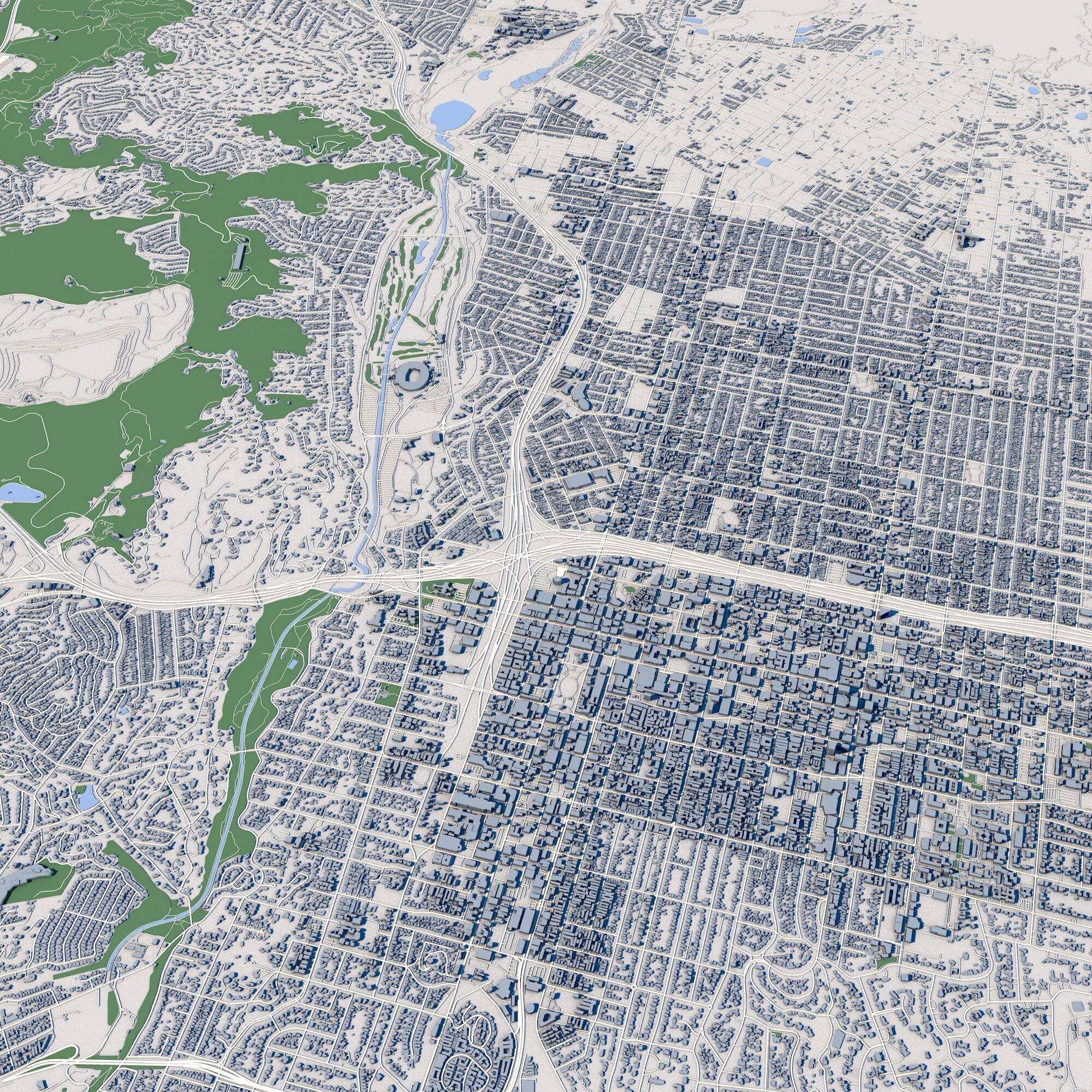 Cityscape Altadena Los Angeles County California United States 3D model_5