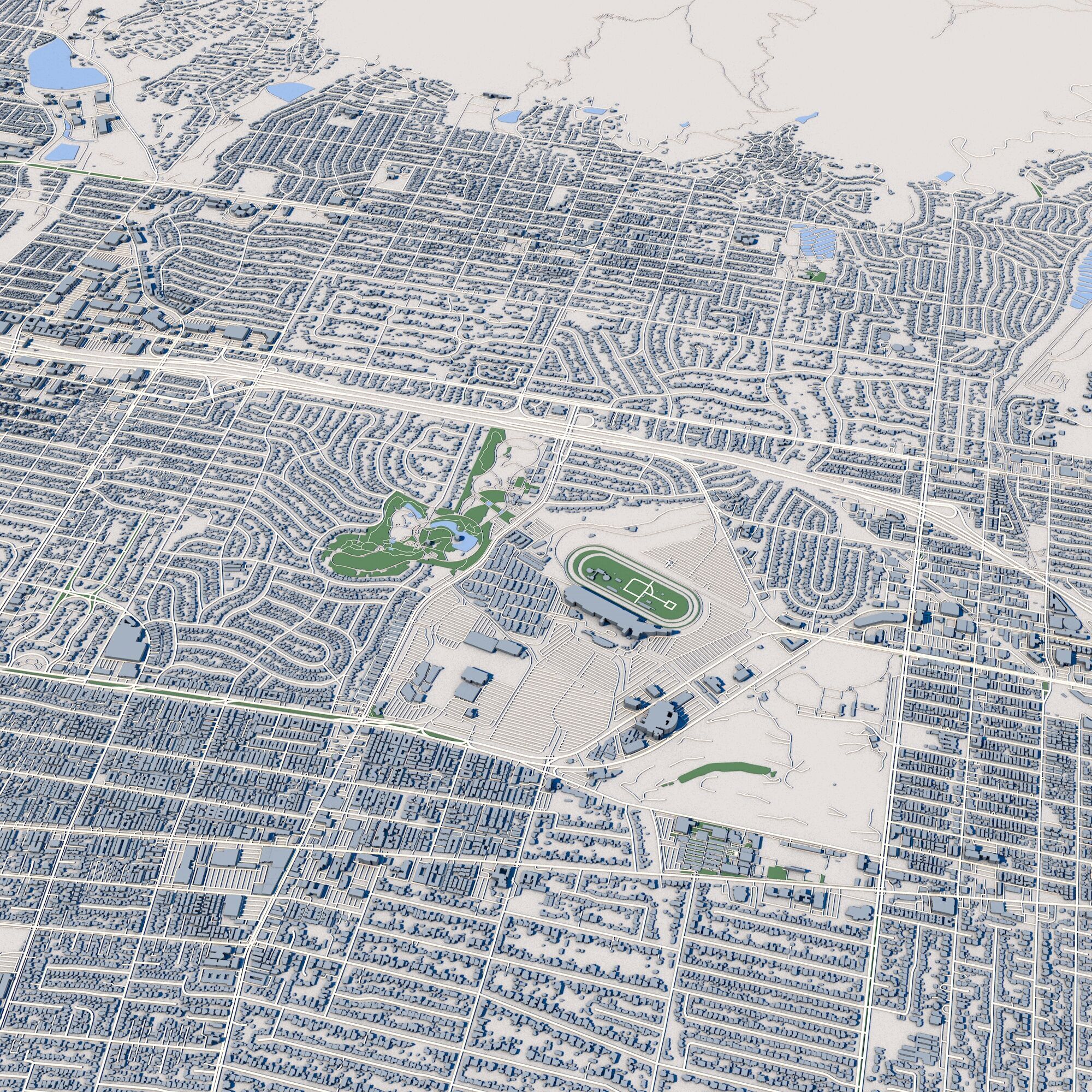 Cityscape Altadena Los Angeles County California United States 3D model_2