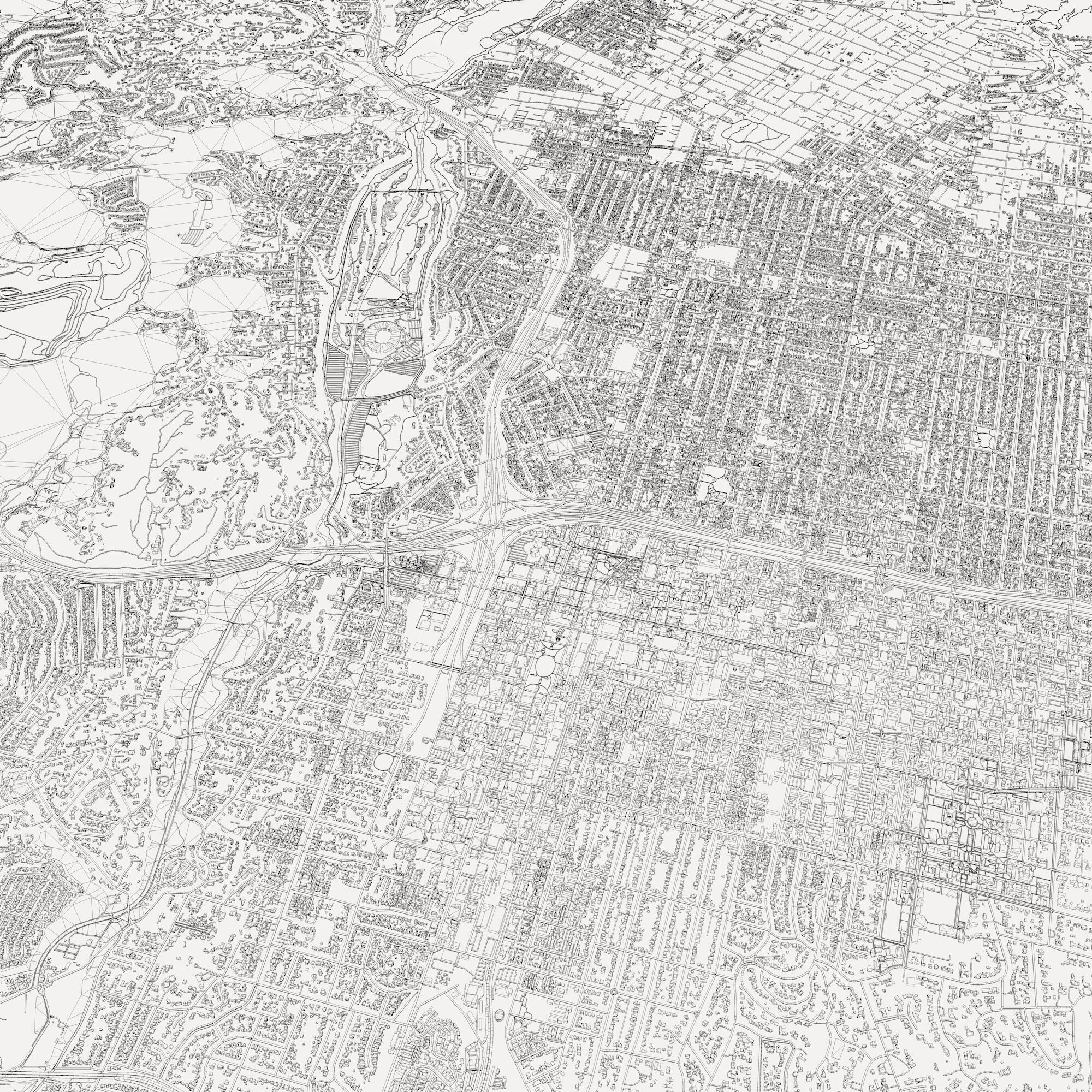 Cityscape Altadena Los Angeles County California United States 3D model_10