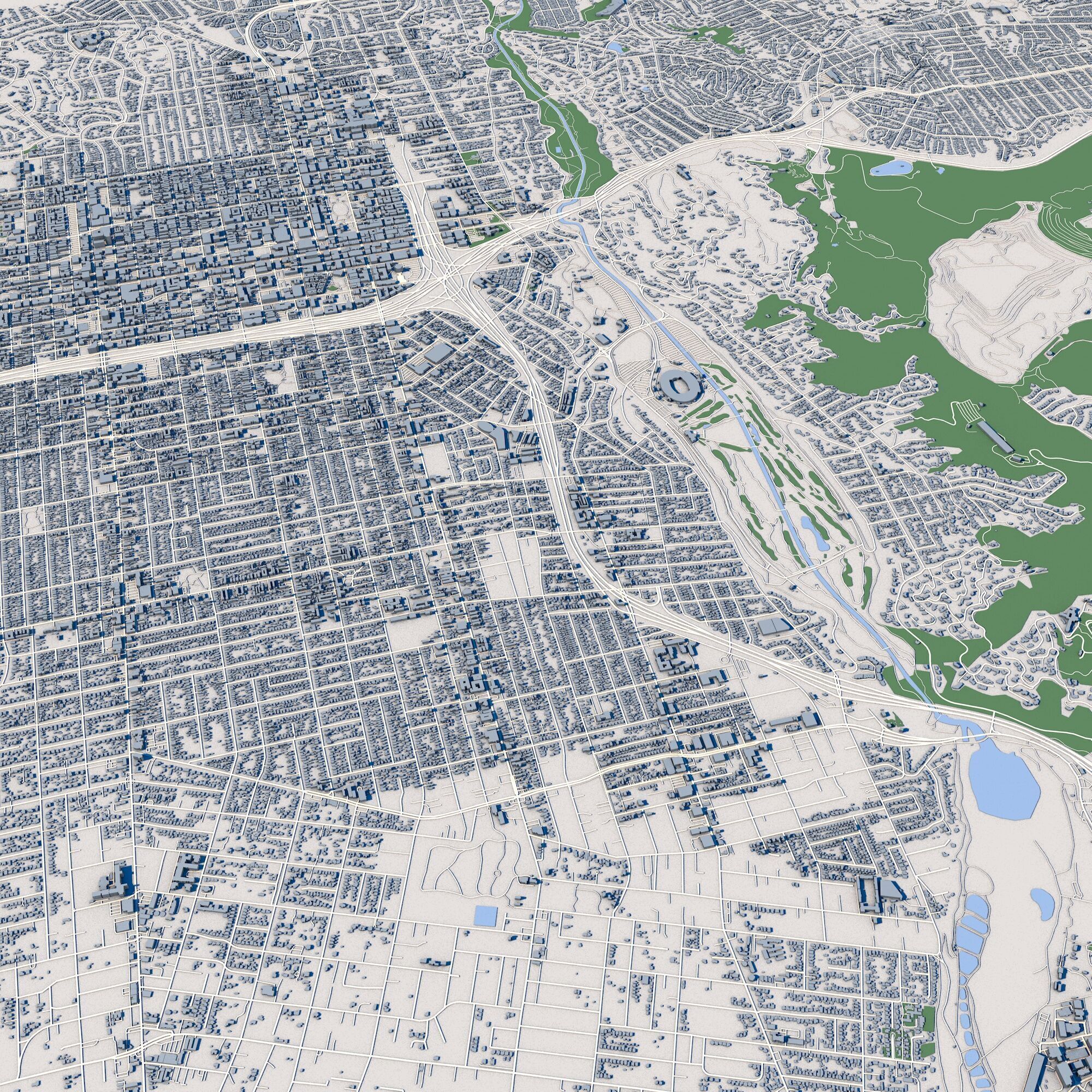 Cityscape Altadena Los Angeles County California United States 3D model_9