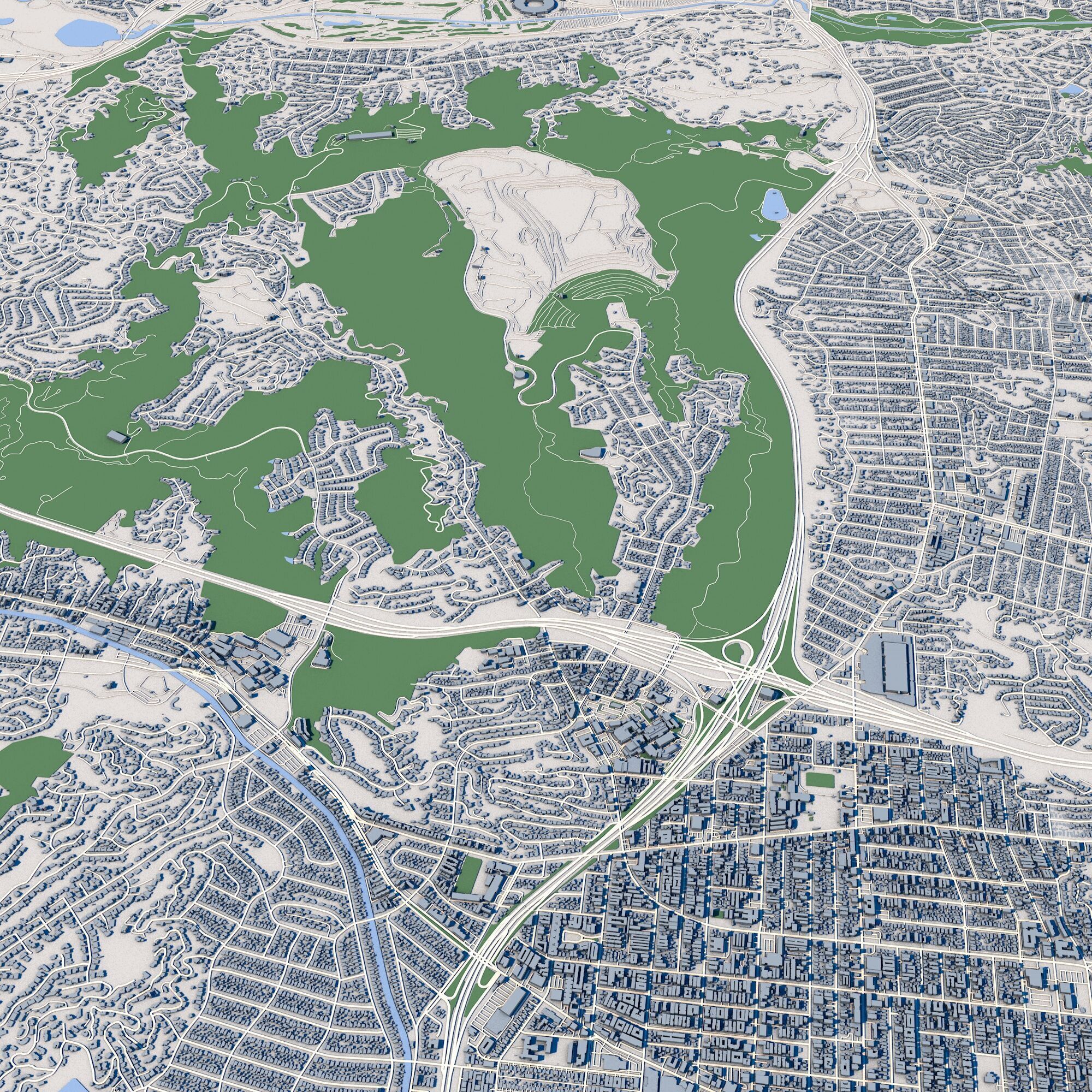 Cityscape Altadena Los Angeles County California United States 3D model_7