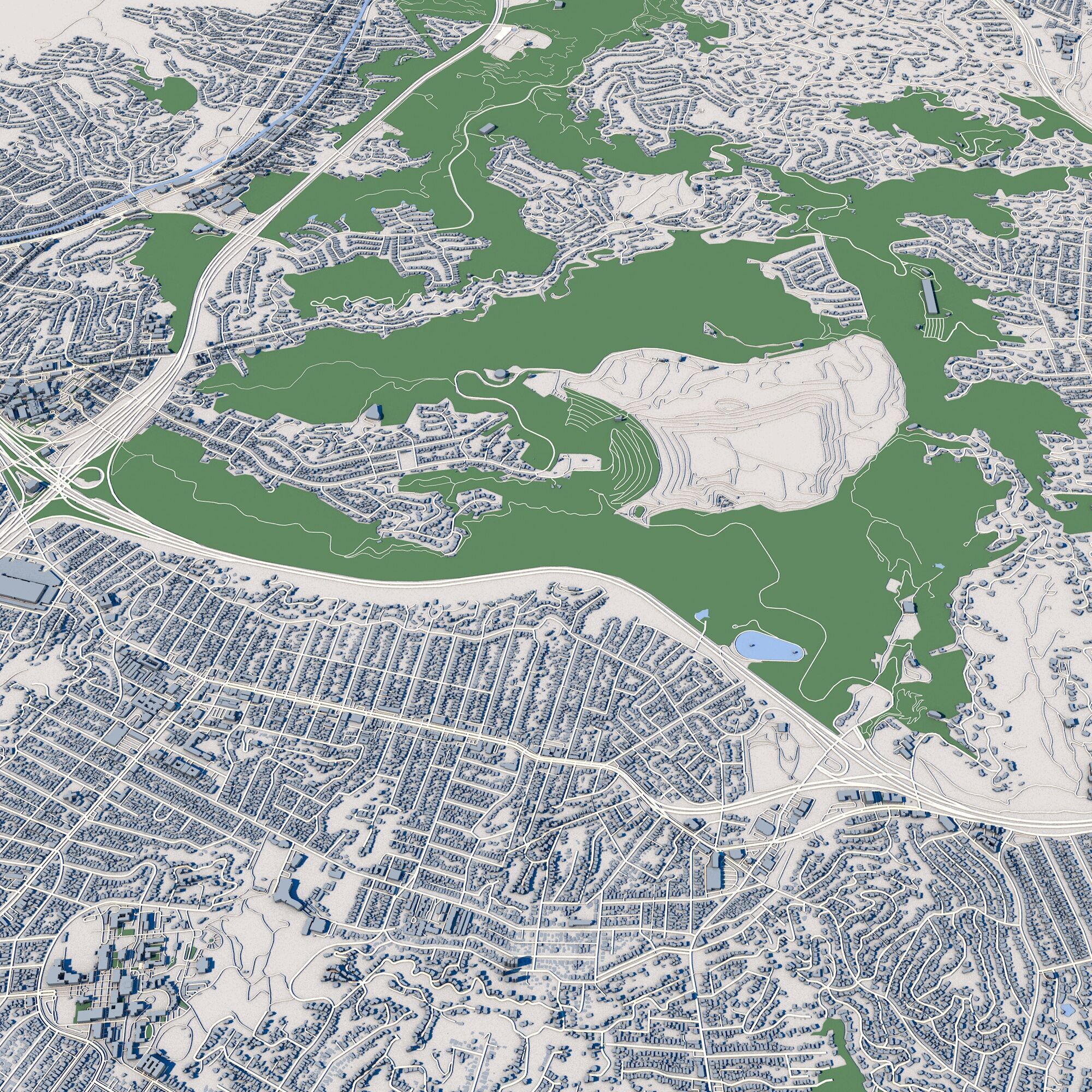 Cityscape Altadena Los Angeles County California United States 3D model_6