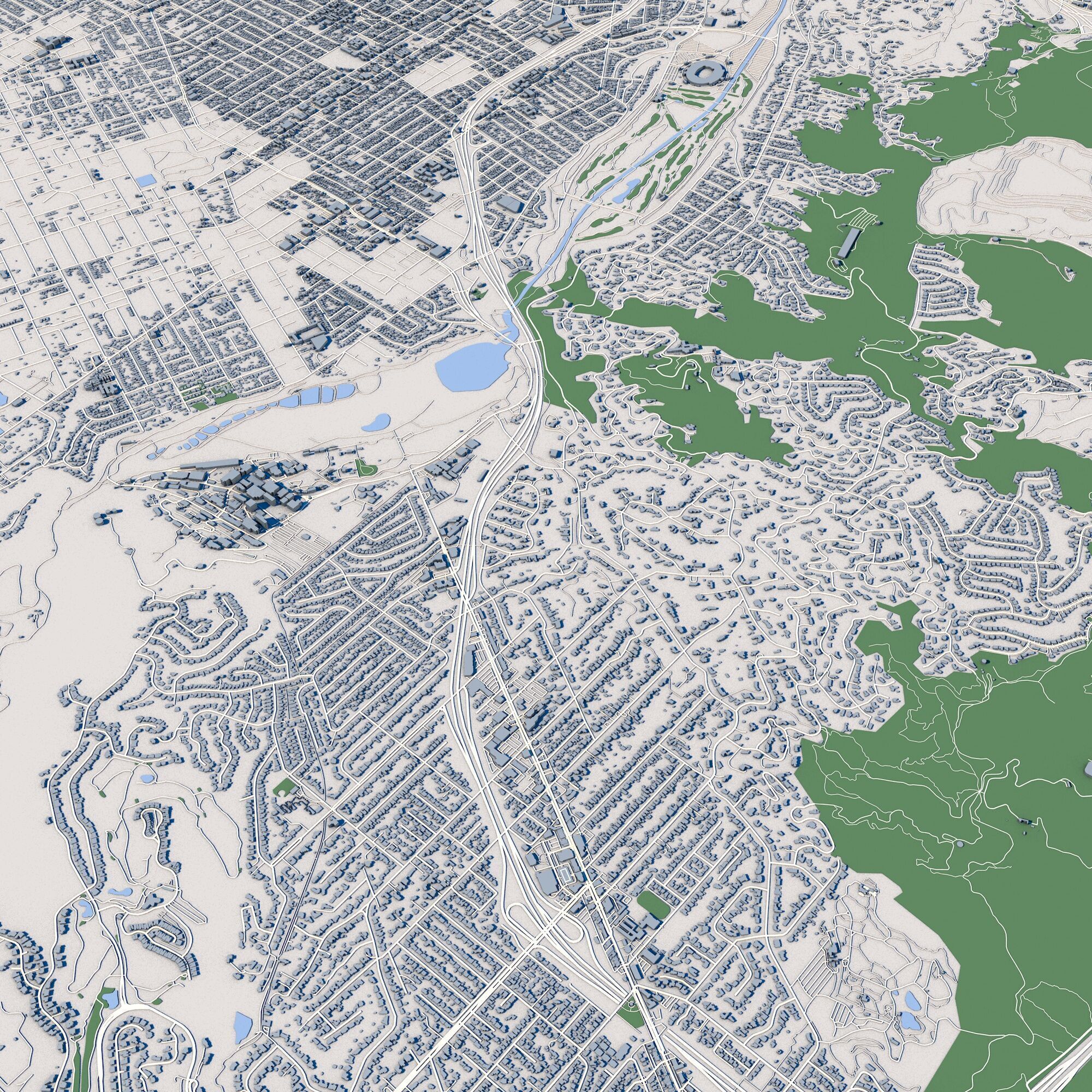 Cityscape Altadena Los Angeles County California United States 3D model_8