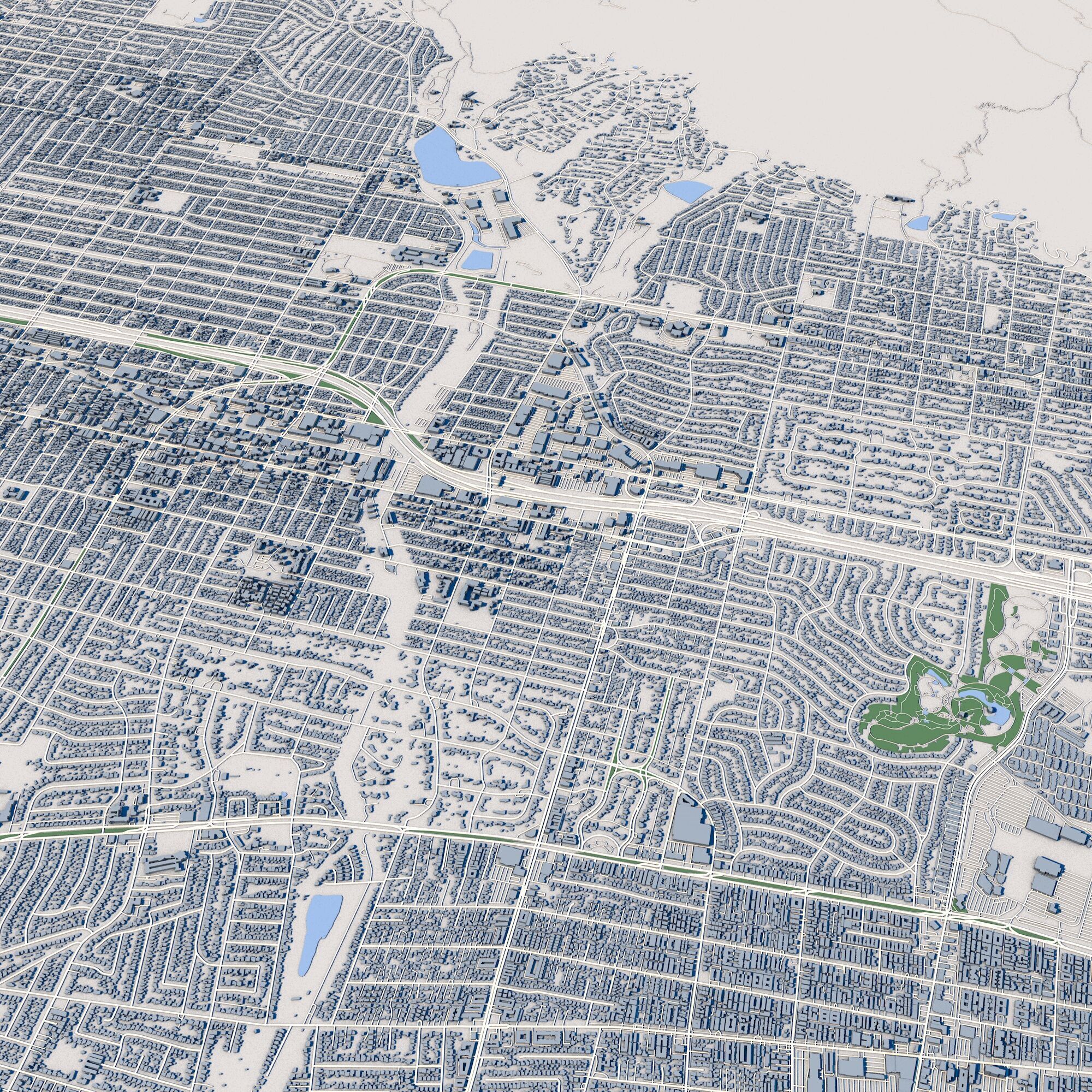 Cityscape Altadena Los Angeles County California United States 3D model_3
