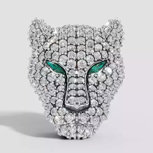 The Regal Panther Head Pendant