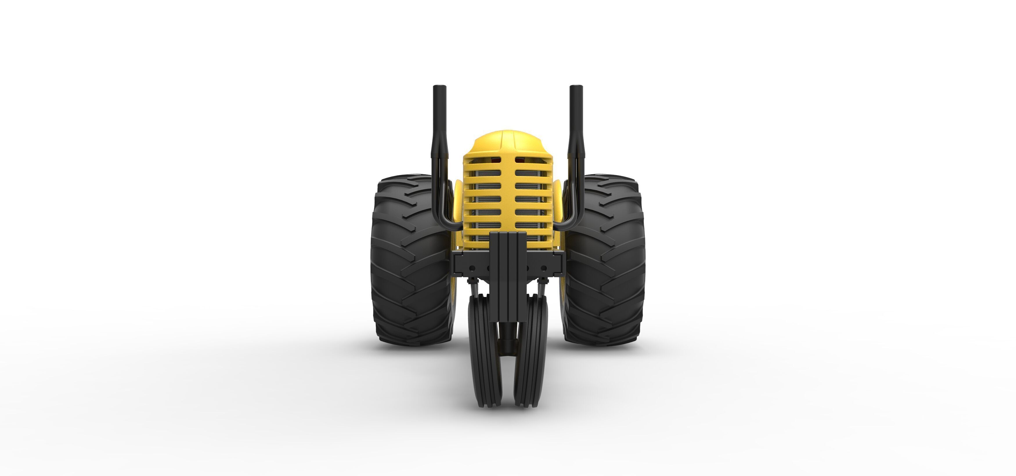 Vintage Small block Pulling tractor Version 2 Scale 1 to 25 3D print model_7