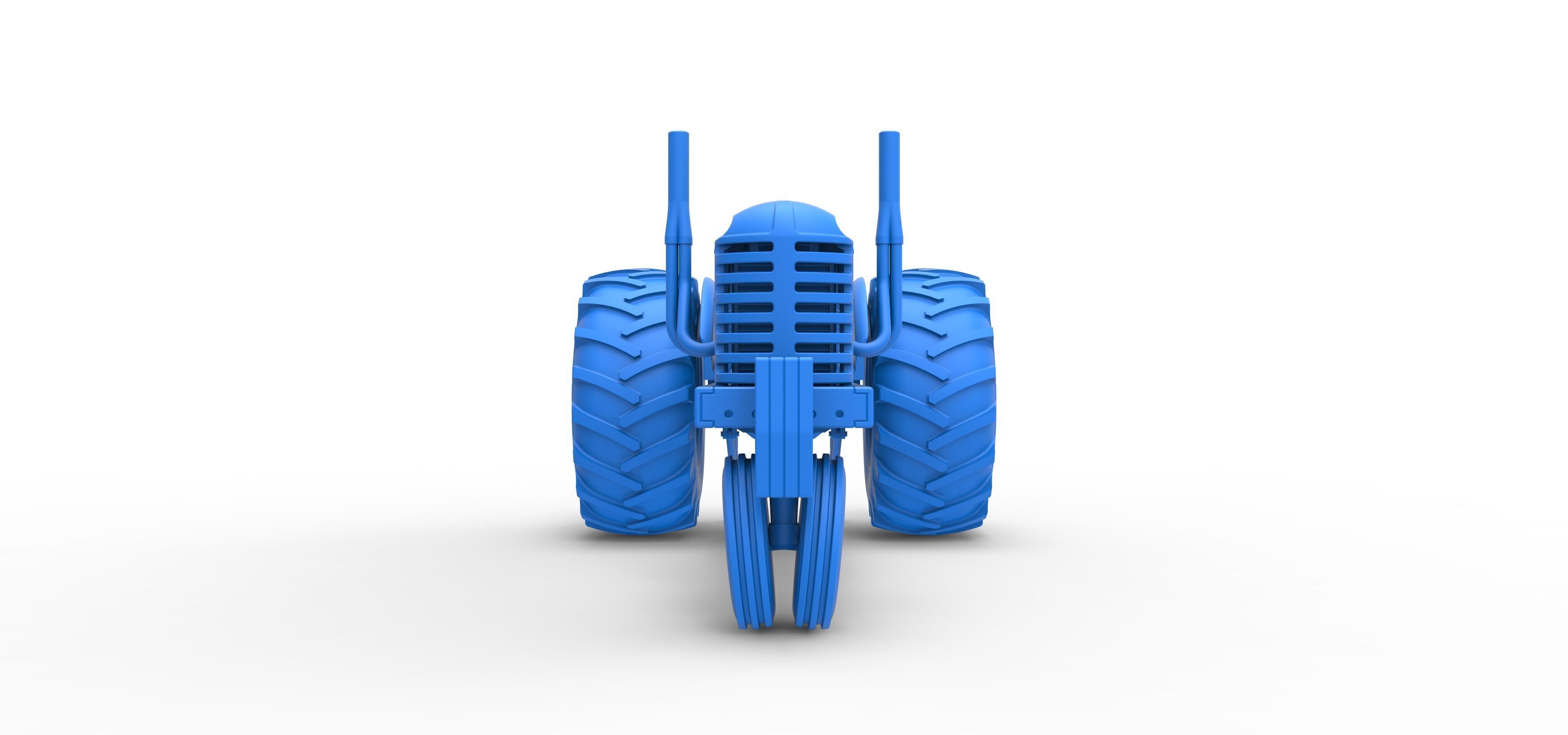 Vintage Small block Pulling tractor Version 2 Scale 1 to 25 3D print model_30