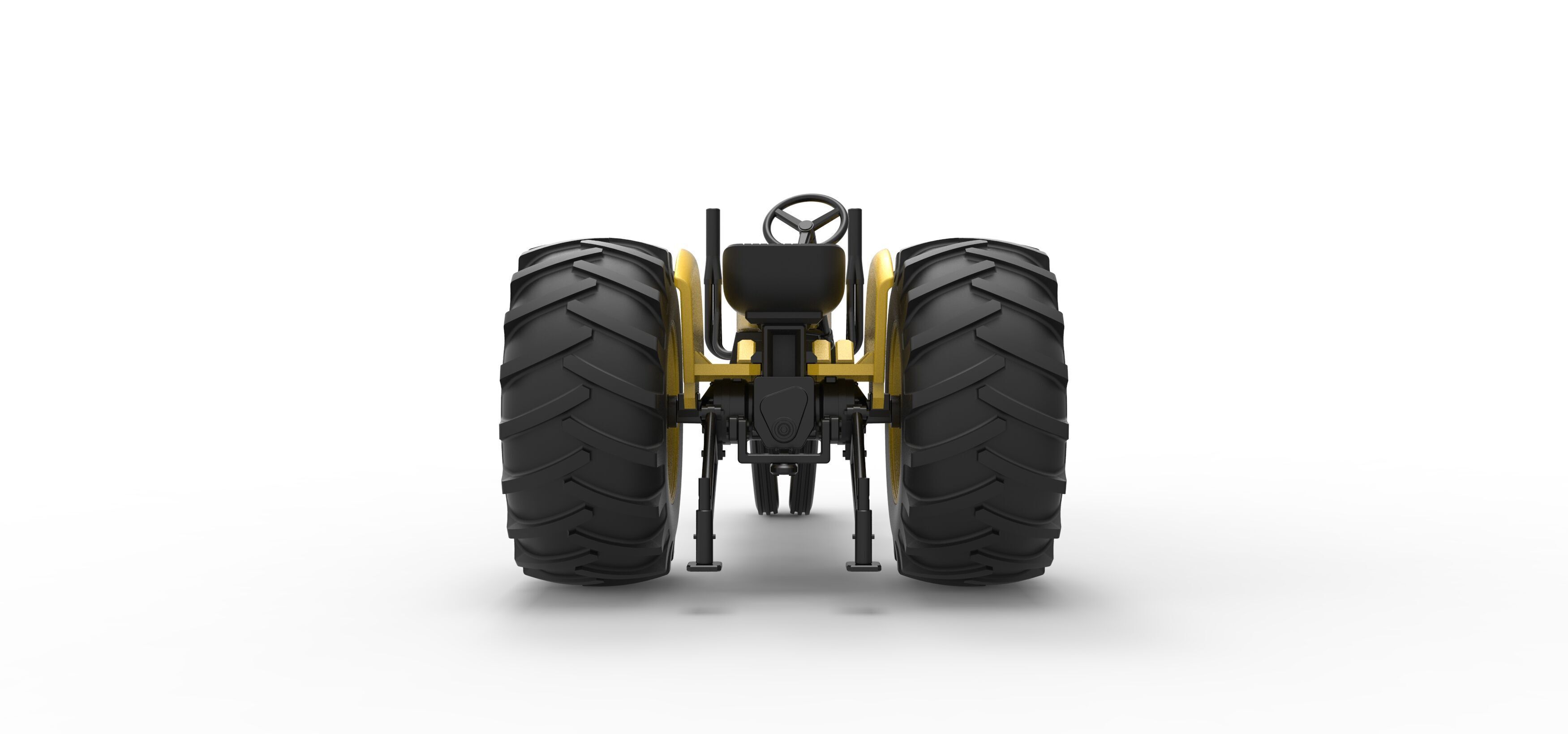 Vintage Small block Pulling tractor Version 2 Scale 1 to 25 3D print model_16