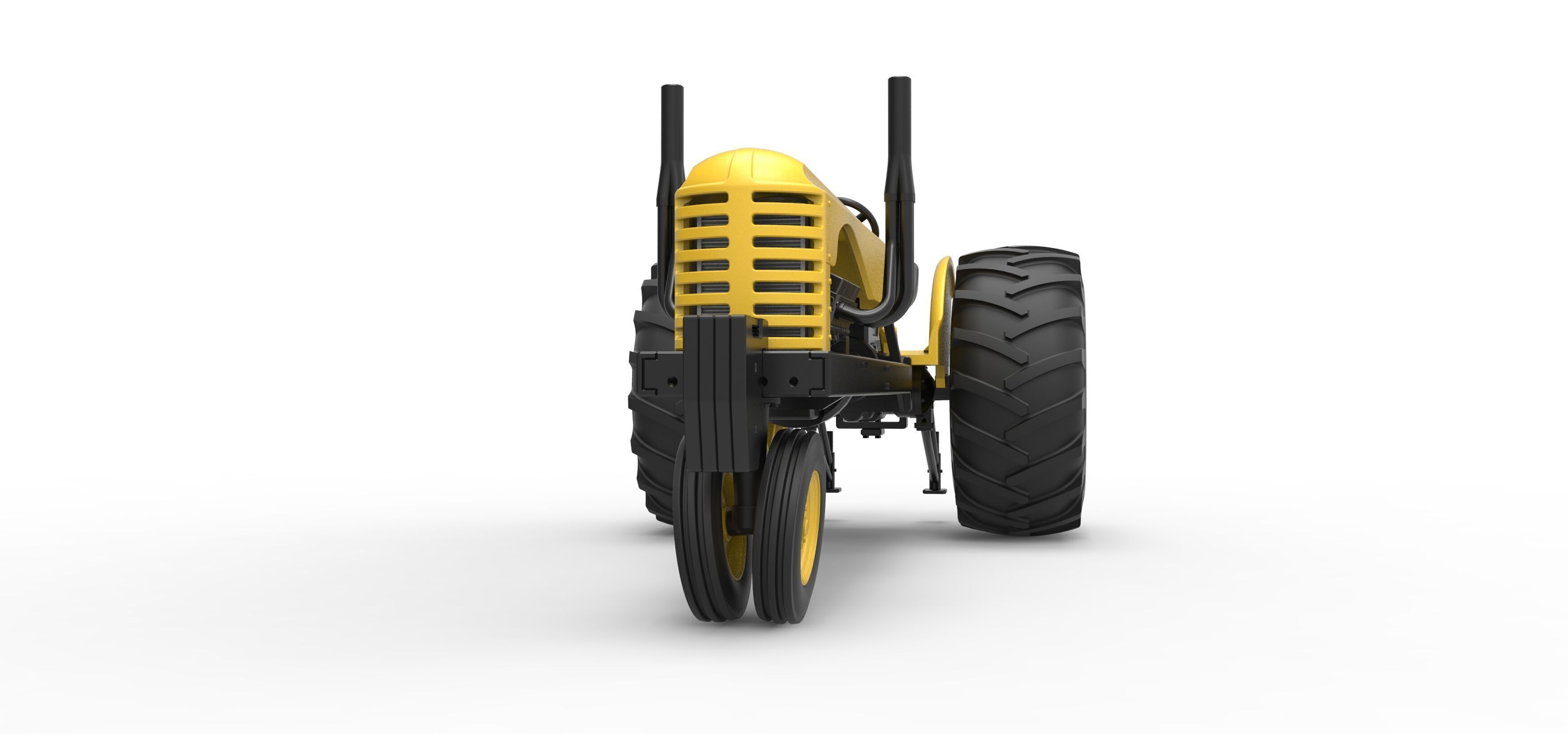 Vintage Small block Pulling tractor Version 2 Scale 1 to 25 3D print model_6