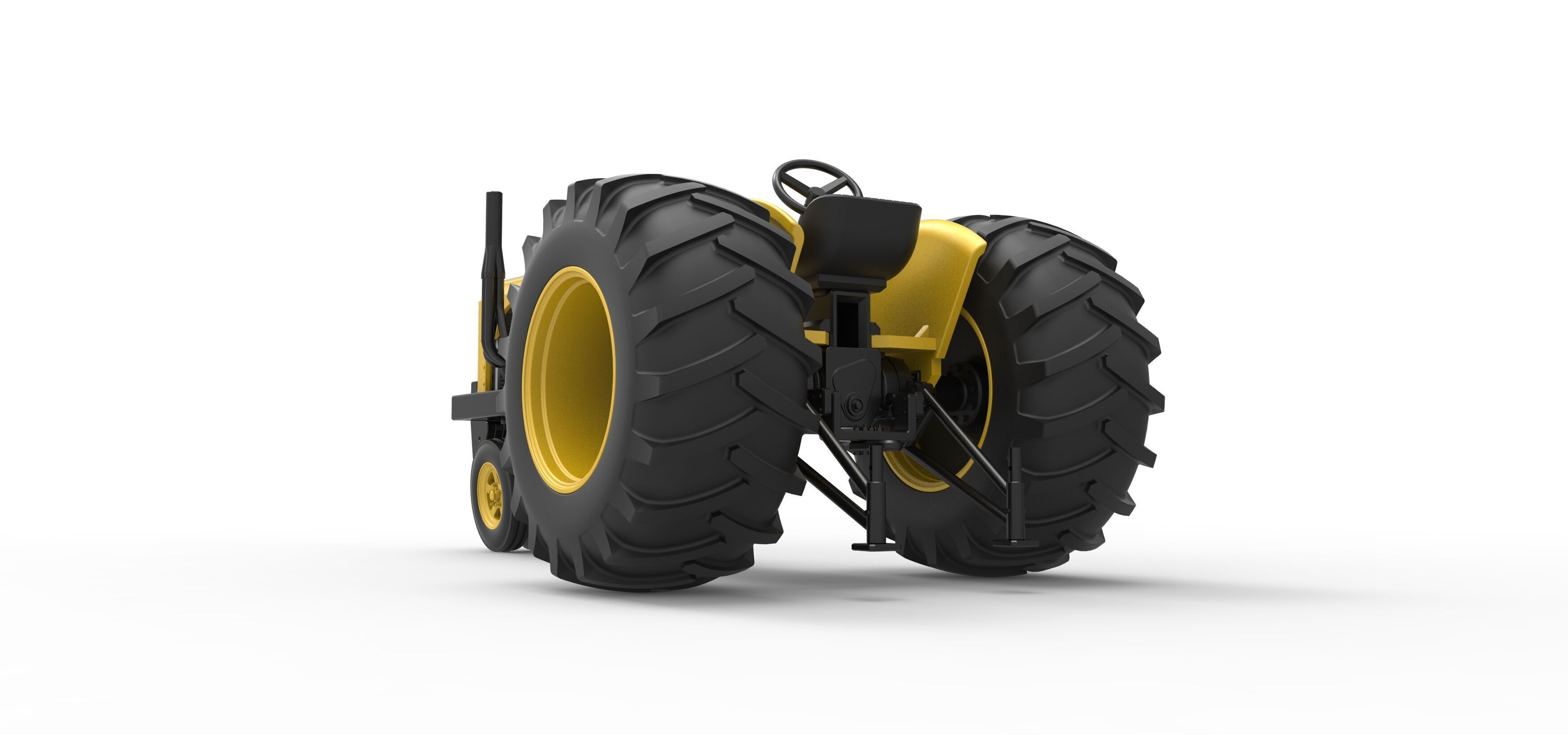 Vintage Small block Pulling tractor Version 2 Scale 1 to 25 3D print model_15