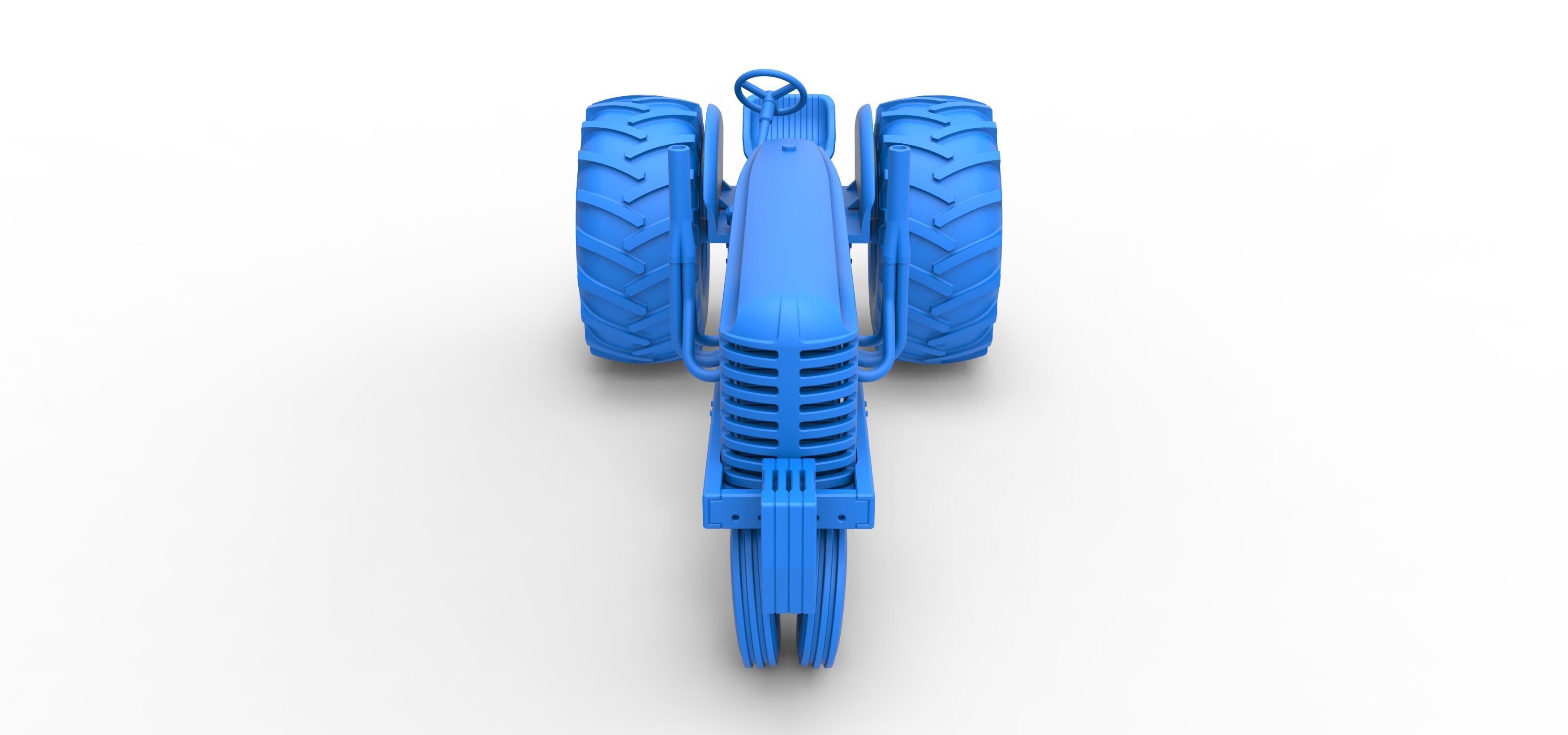 Vintage Small block Pulling tractor Version 2 Scale 1 to 25 3D print model_31