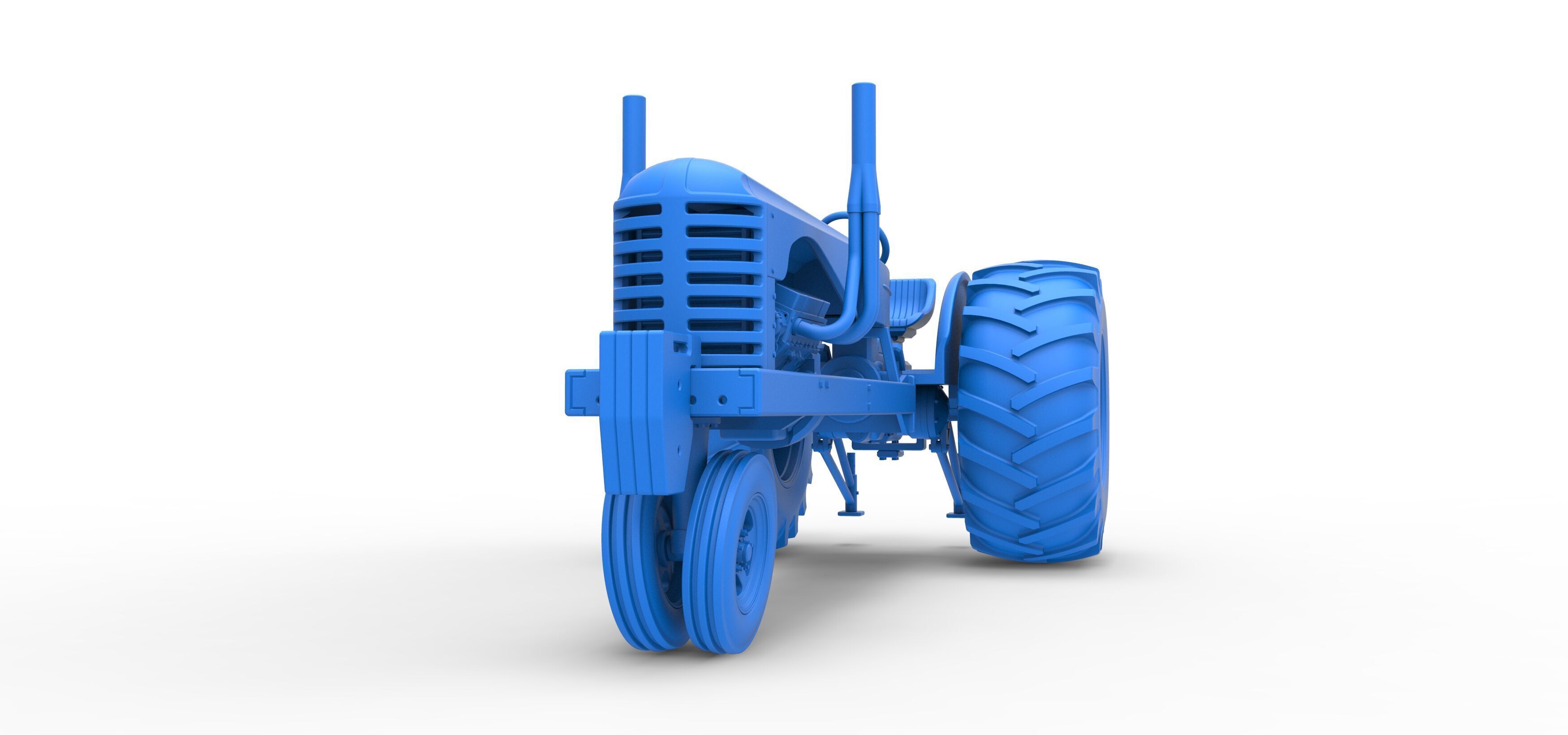 Vintage Small block Pulling tractor Version 2 Scale 1 to 25 3D print model_29