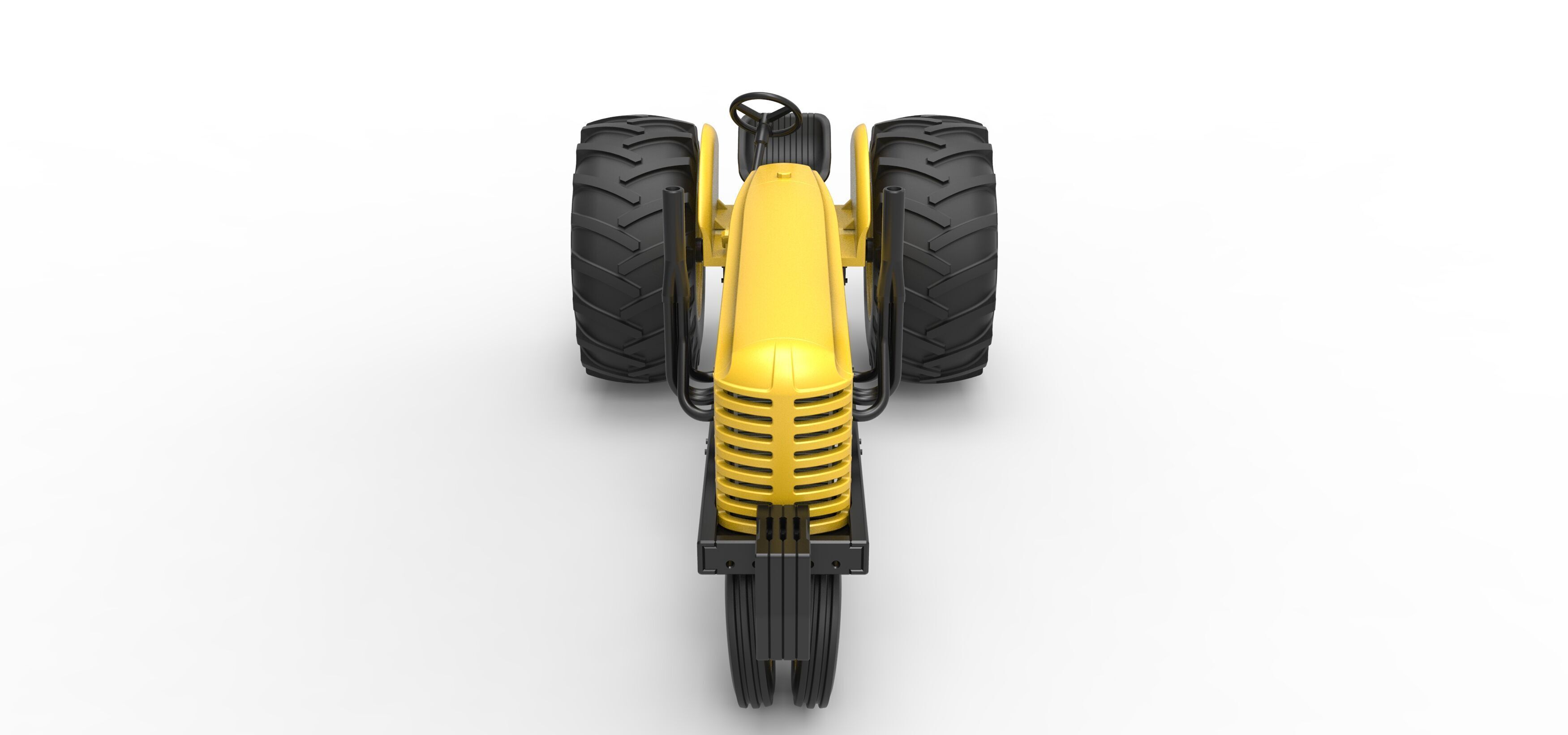 Vintage Small block Pulling tractor Version 2 Scale 1 to 25 3D print model_8