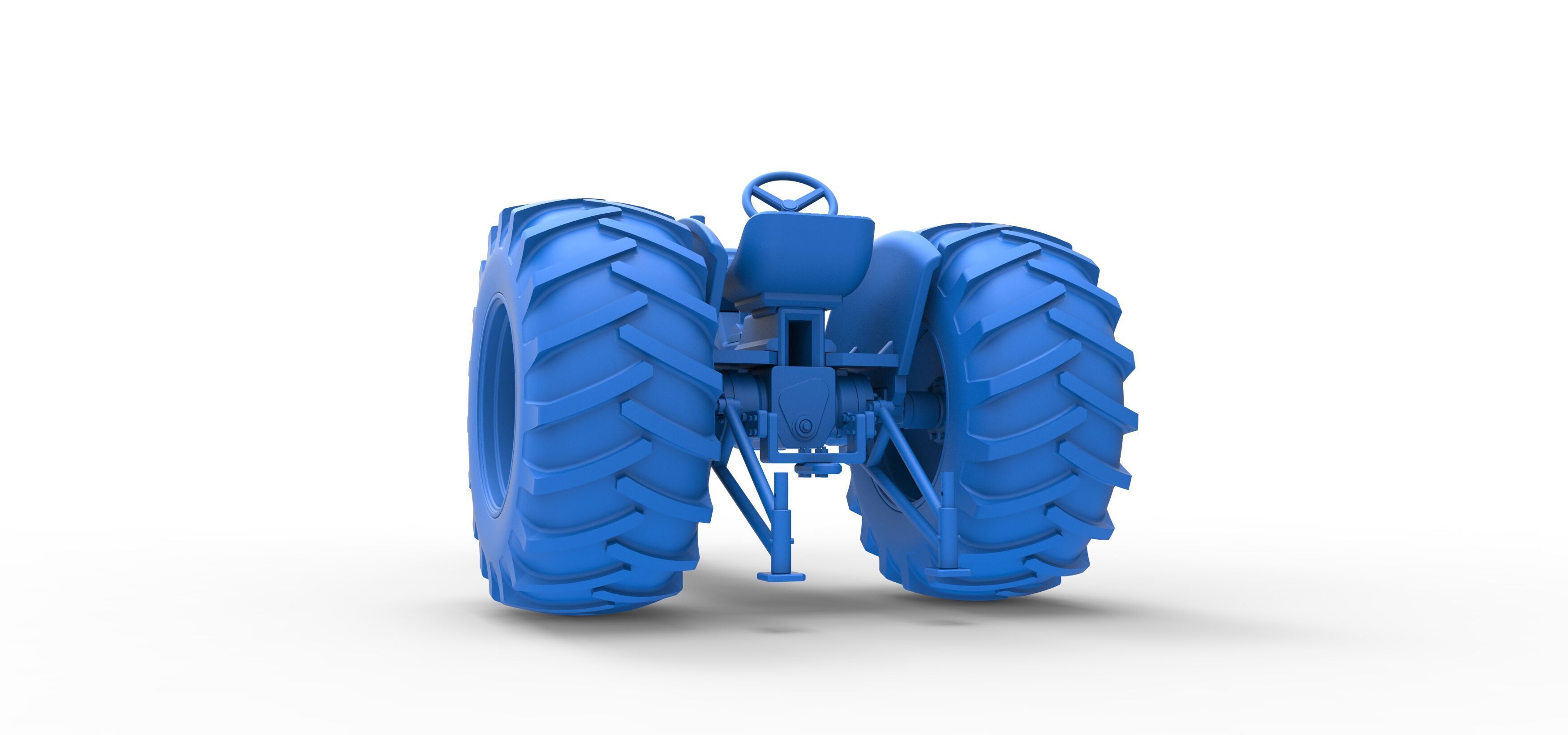 Vintage Small block Pulling tractor Version 2 Scale 1 to 25 3D print model_38