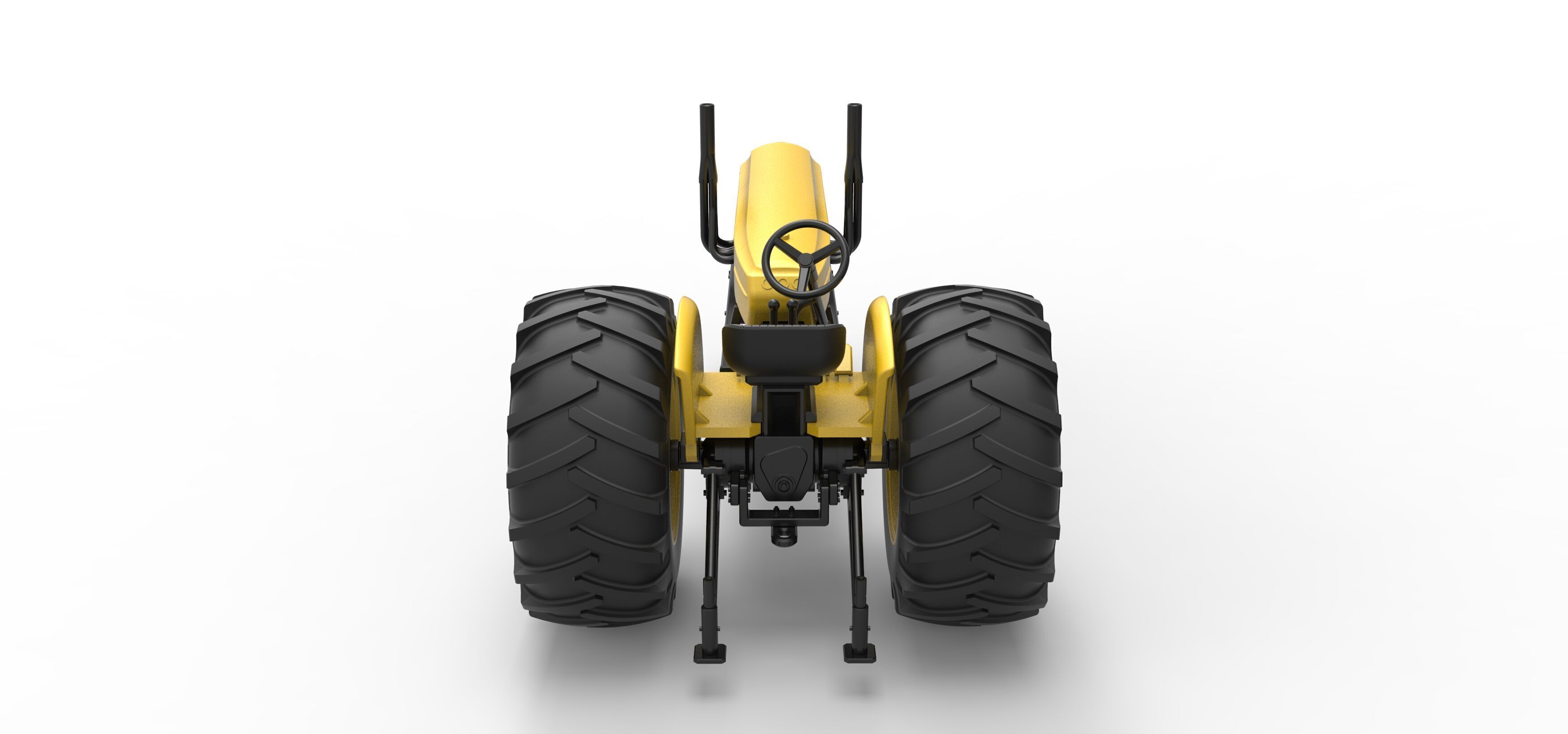 Vintage Small block Pulling tractor Version 2 Scale 1 to 25 3D print model_17